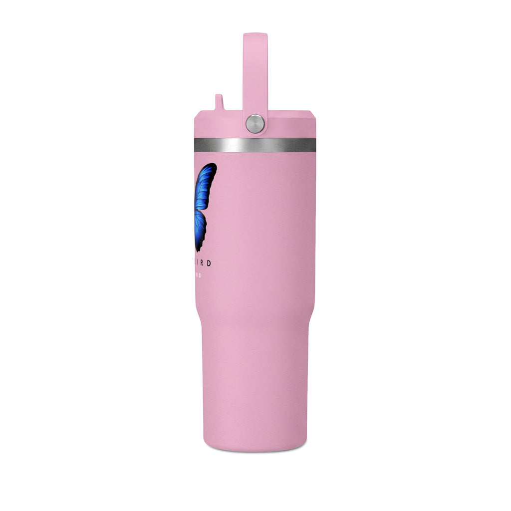 Butterfly Nomad Tumbler 32oz — Insulated Travel Mug with Blue Monarch Design