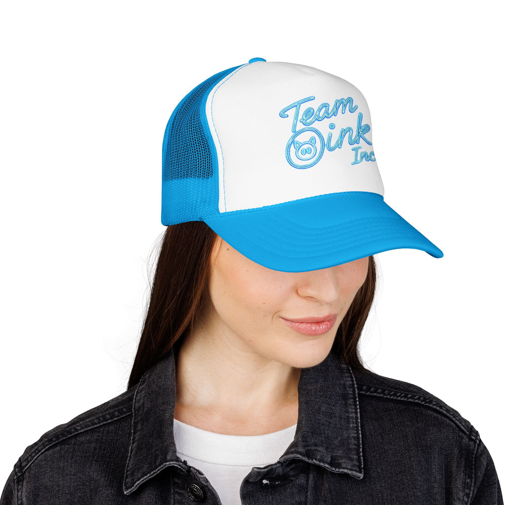 Team Oink Inc. Trucker Hat — Retro Embroidered Foam Cap