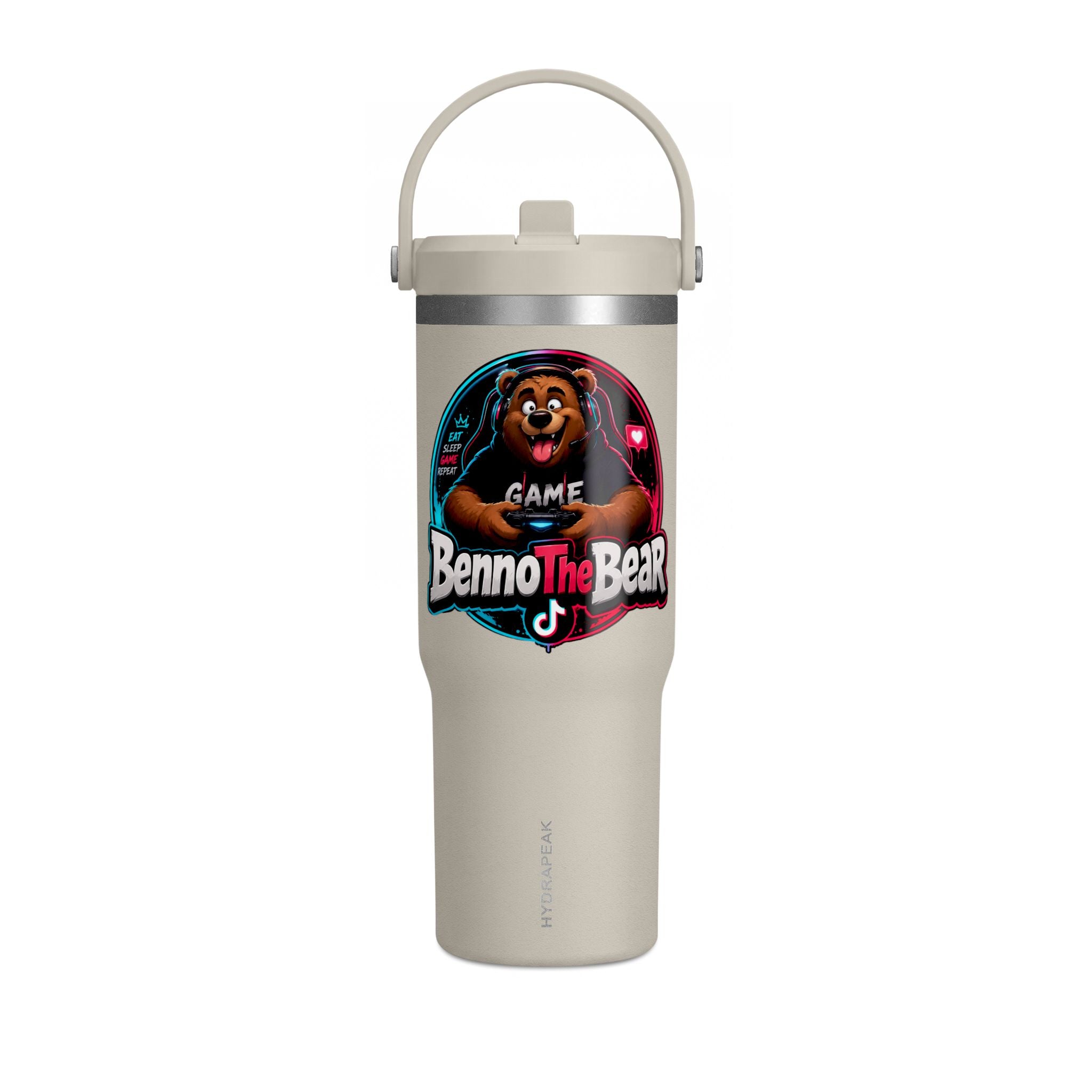 Benno The Bear 32oz Tumbler — Insulated Gaming Travel Bottle