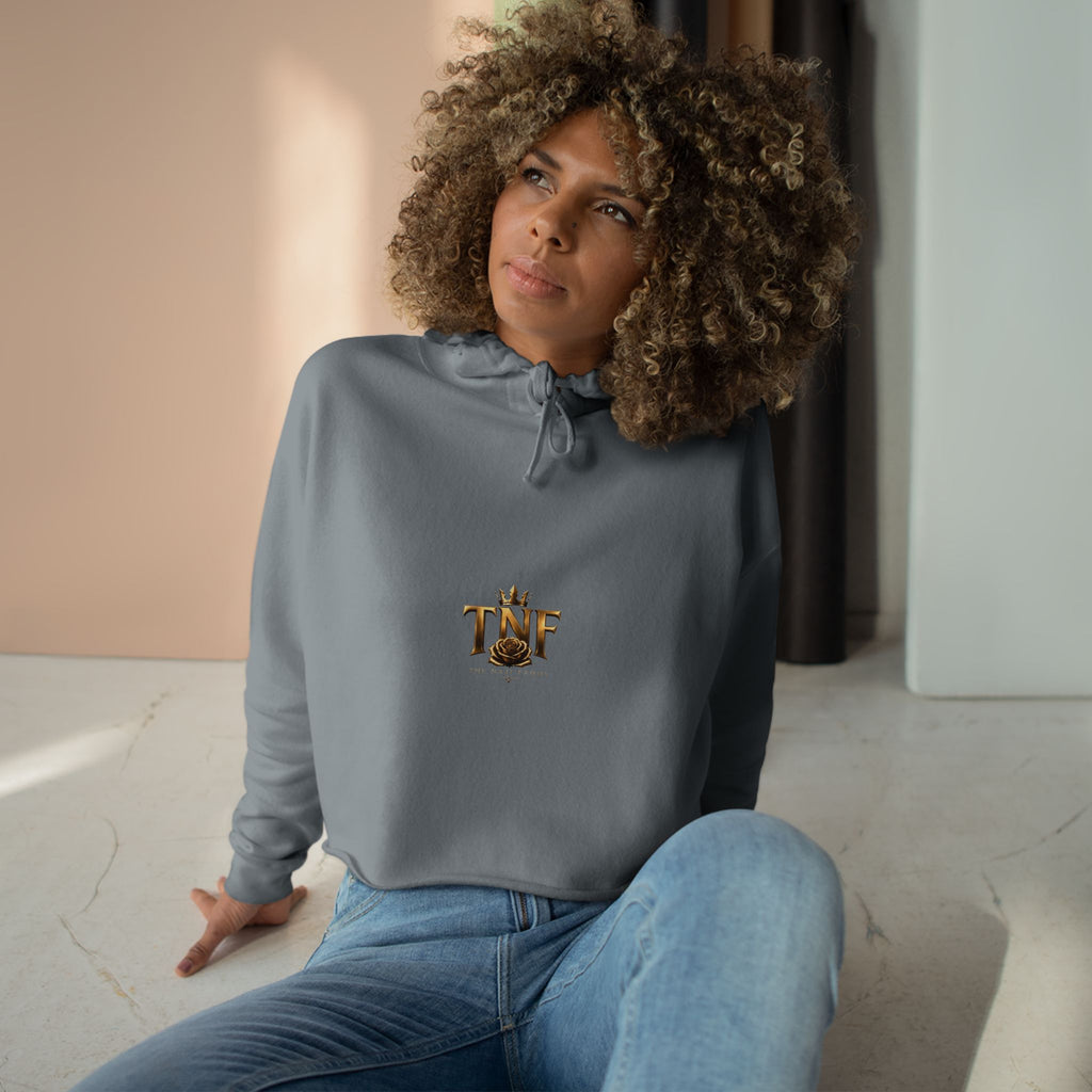 Cropped Hoodie — TNF Gold Crown & Rose Logo