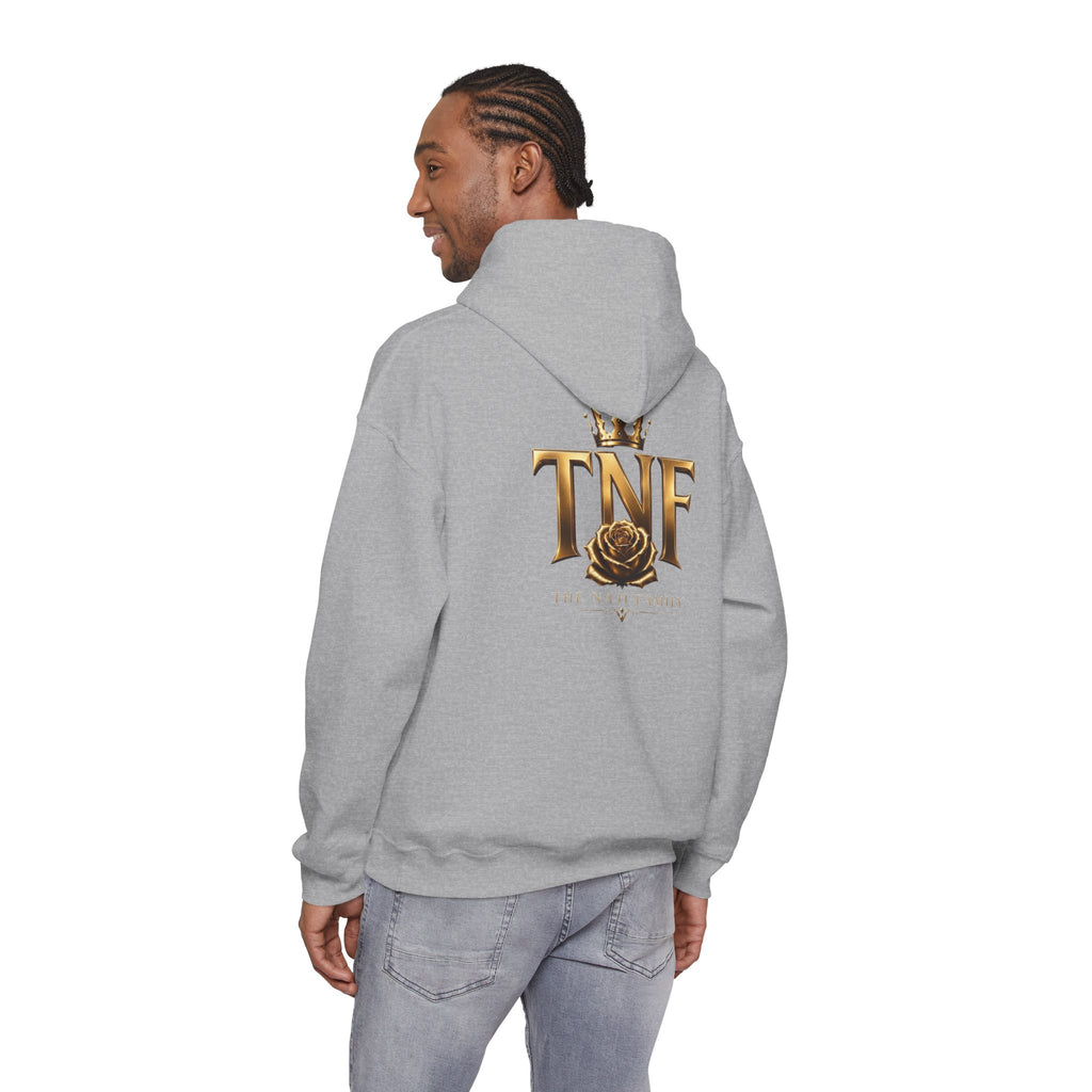 TNF Gold Rose Hoodie — Elegant Crown Logo Pullover