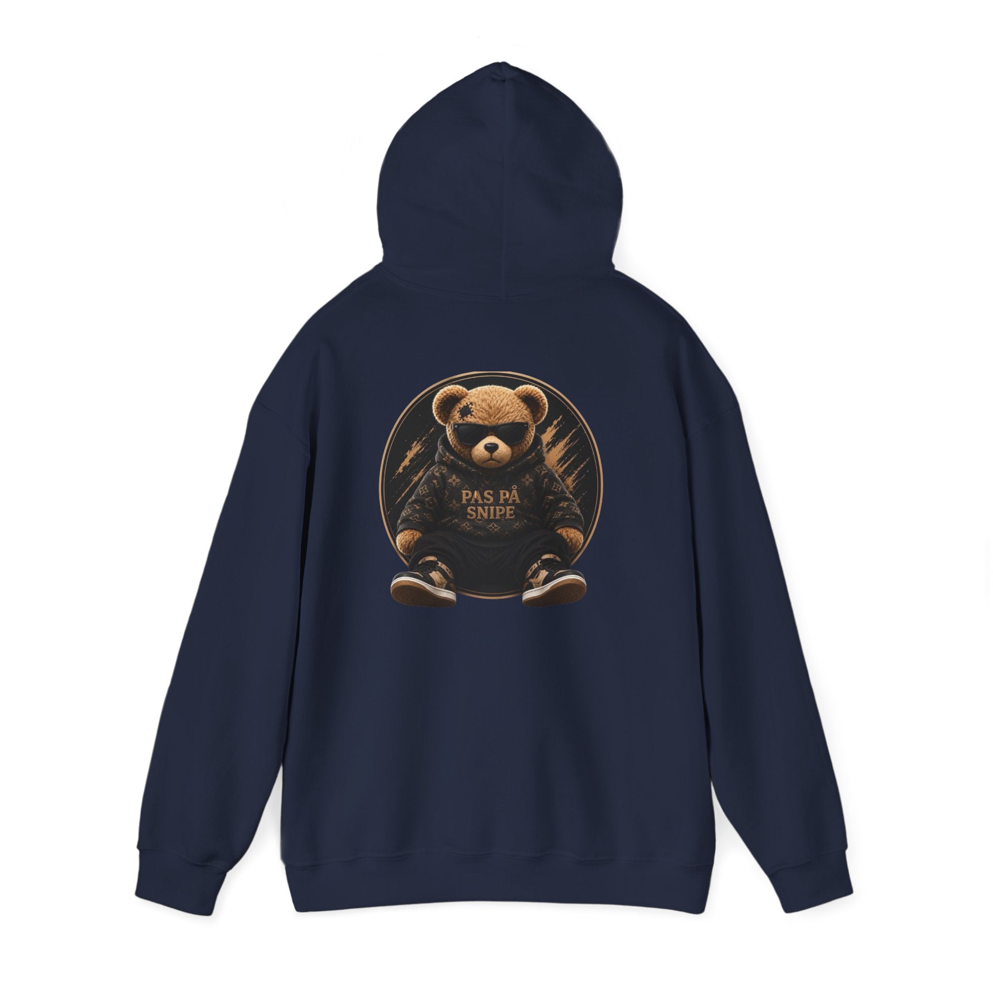 Bear Graphic Hoodie — 'Pas de Swipe' Cute Round Bear Pullover