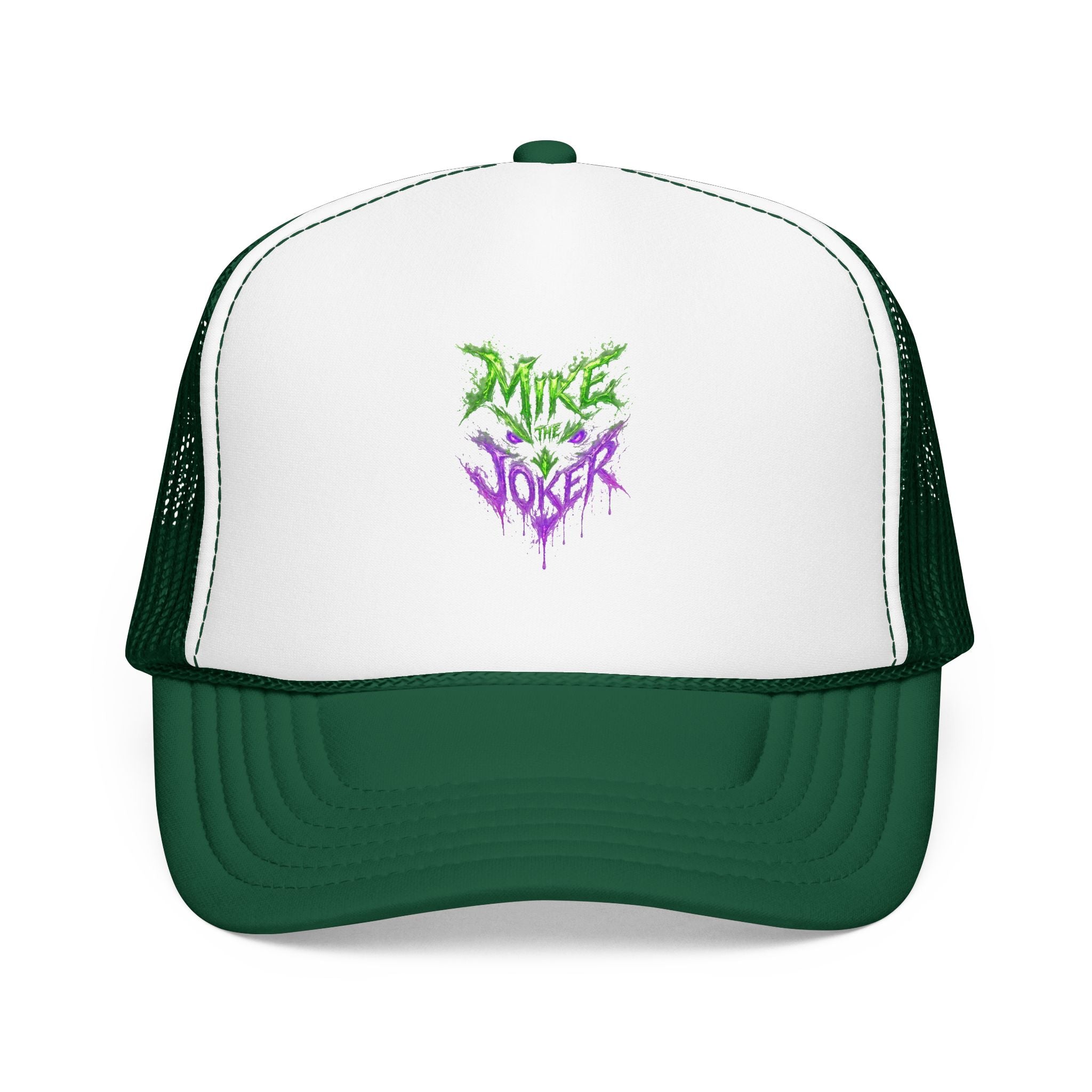 Trucker Hat with Neon Grunge Heart Logo
