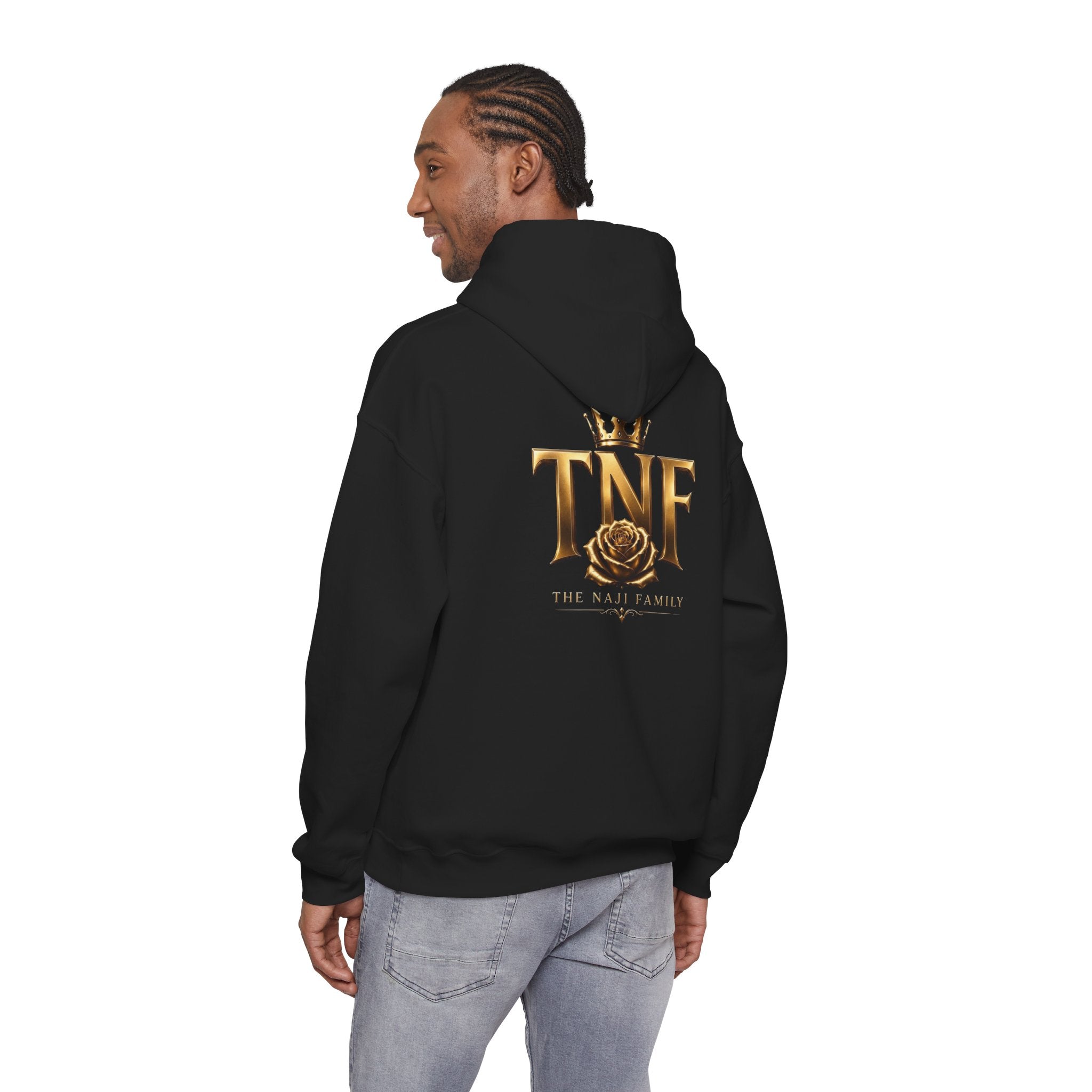 TNF Gold Rose Hoodie — Elegant Crown Logo Pullover