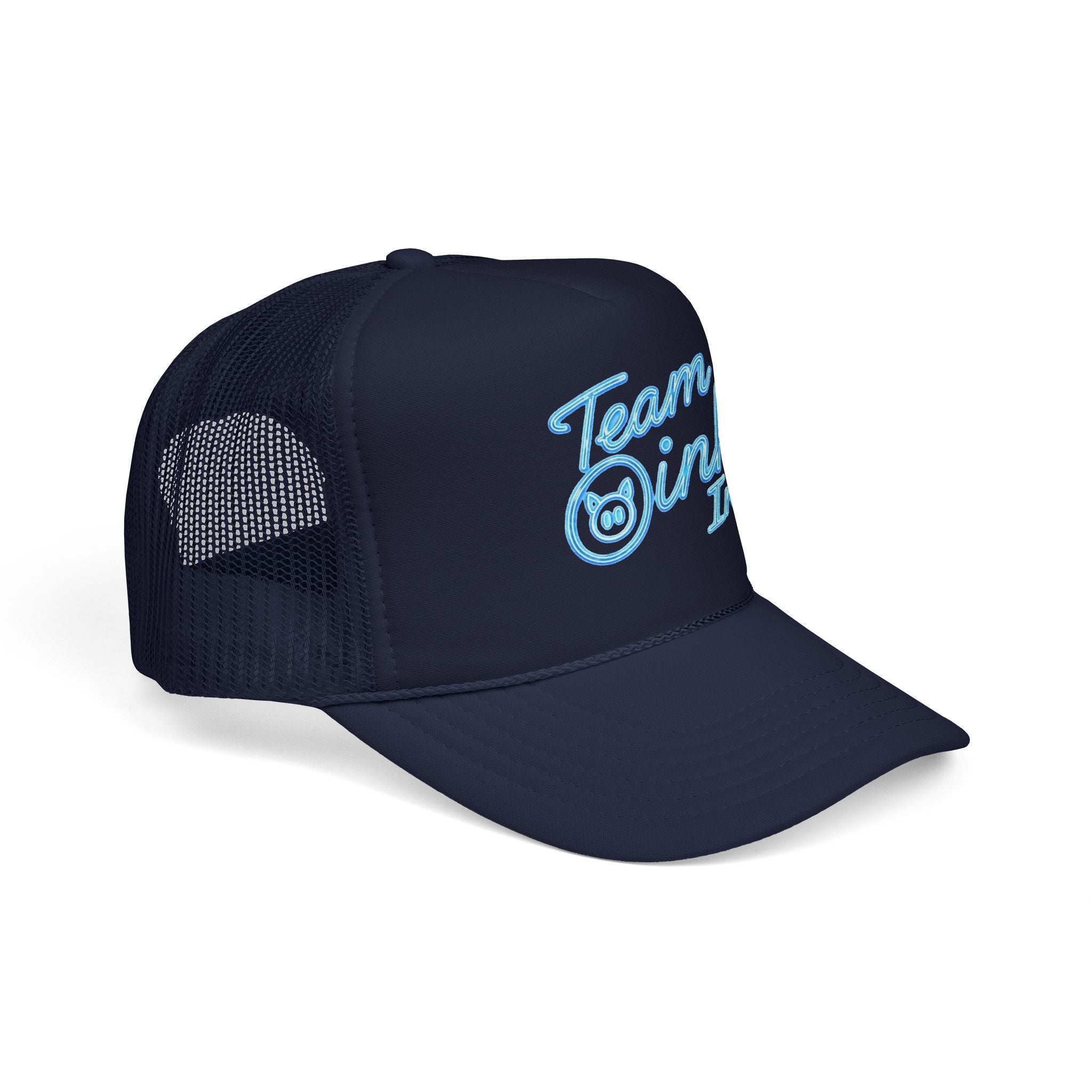 Team Oink Inc. Trucker Hat — Retro Embroidered Foam Cap