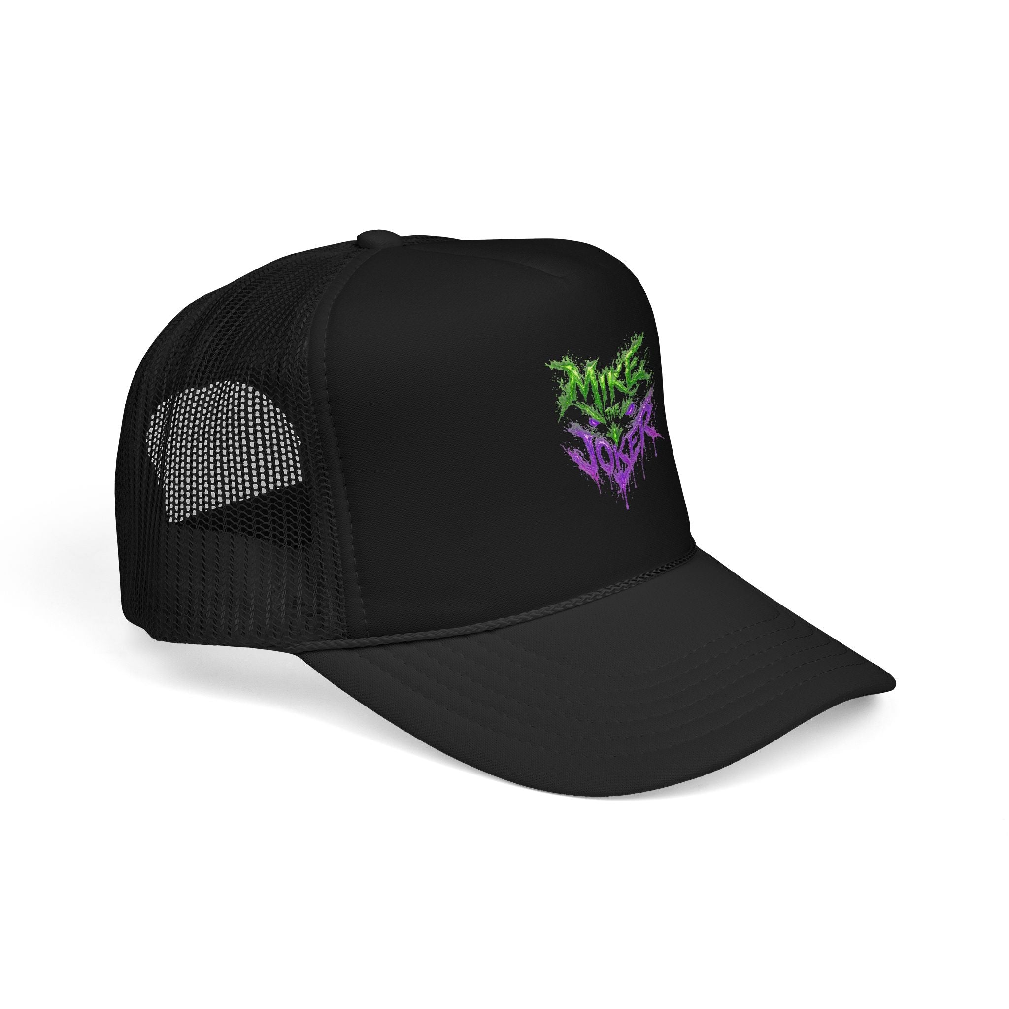 Trucker Hat with Neon Grunge Heart Logo