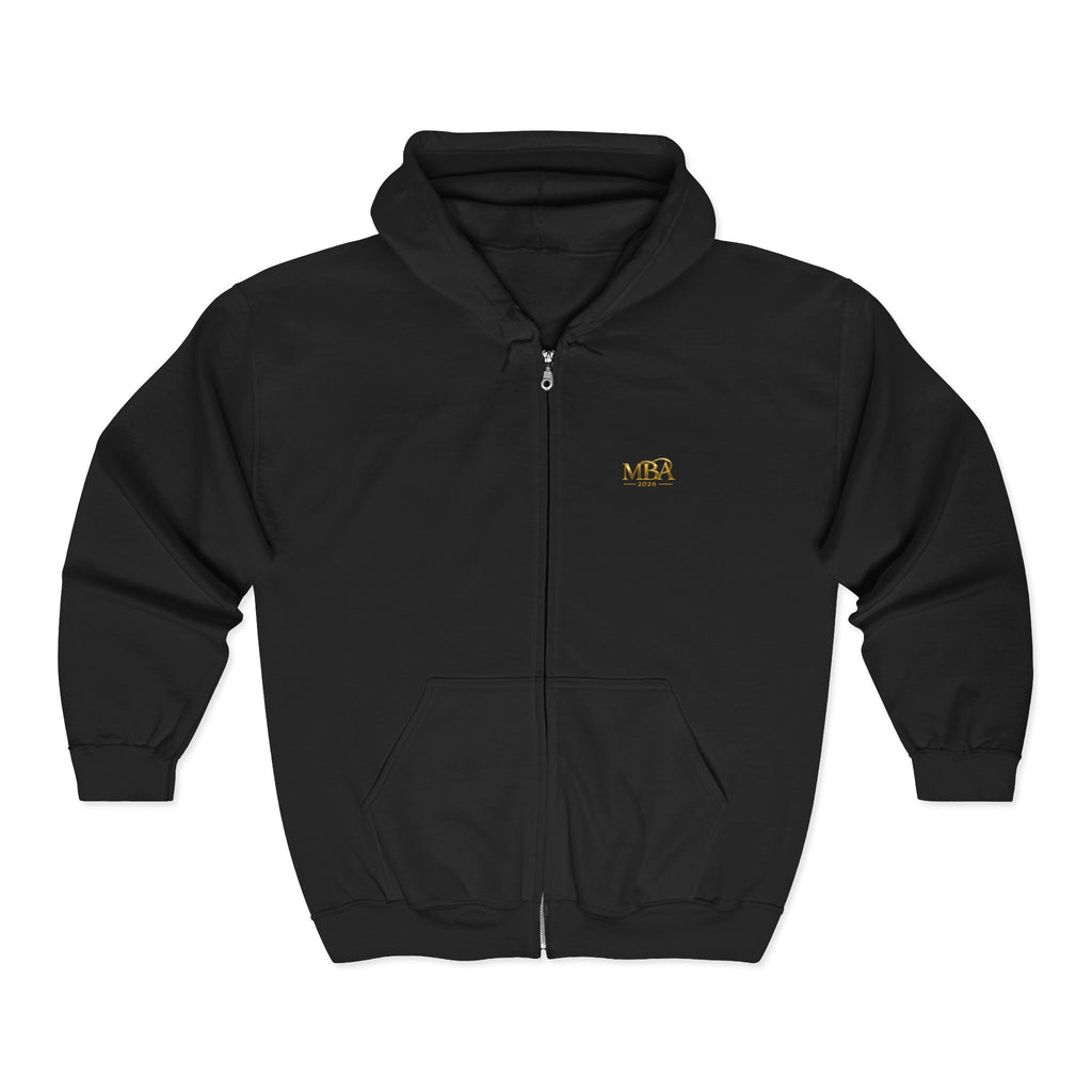 MBA 2026 Gold Logo Zip Hoodie