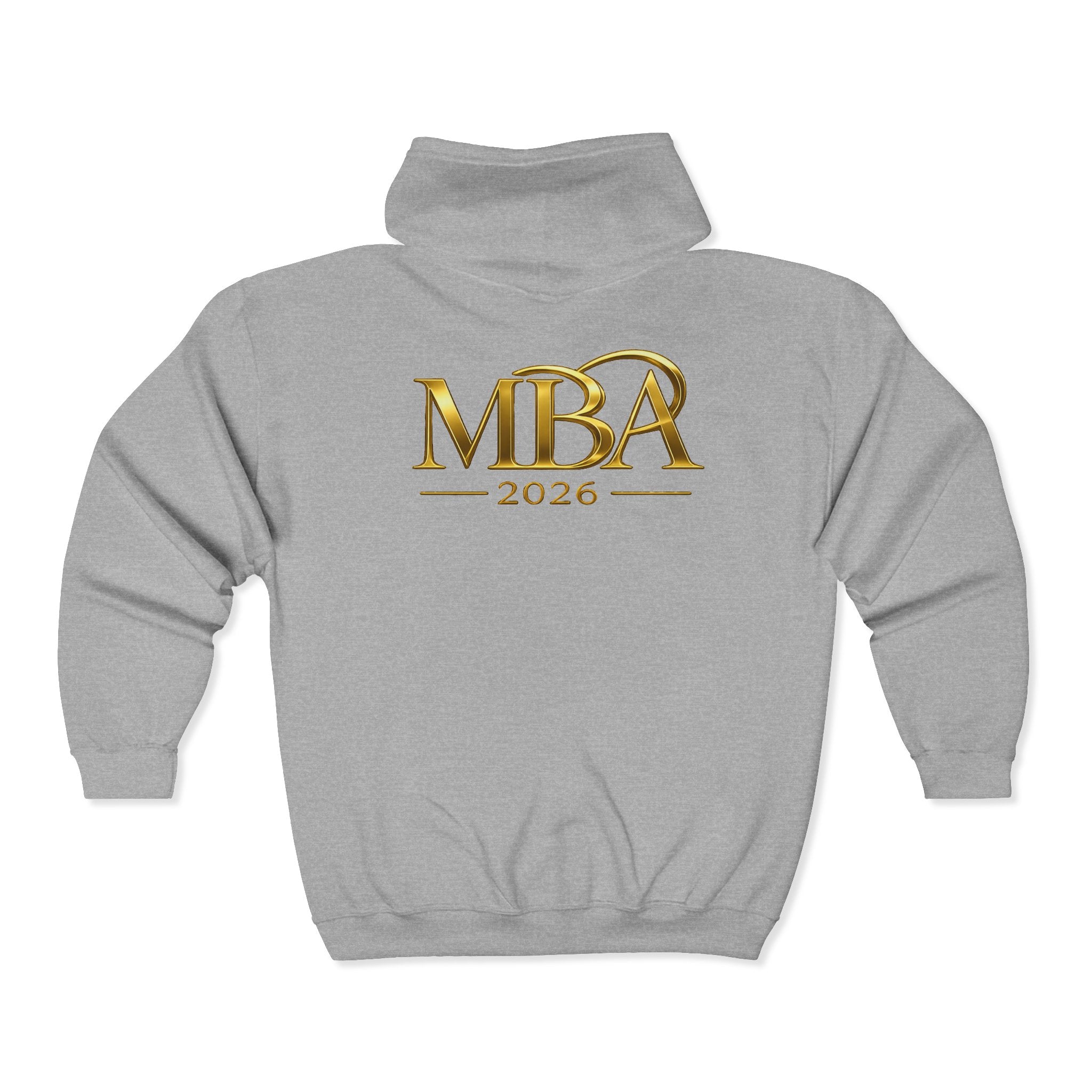 MBA 2026 Gold Logo Zip Hoodie