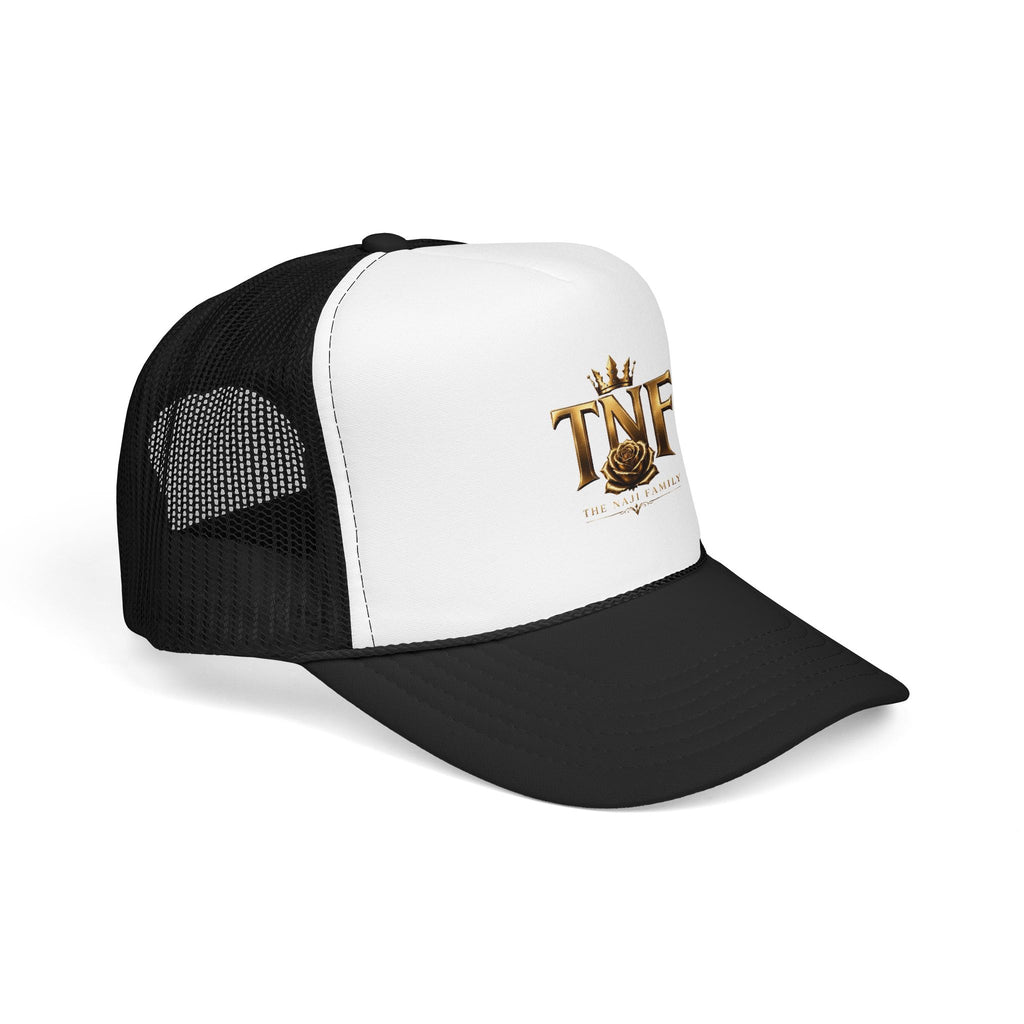 TNF Gold Rose Trucker Hat — The Dark Family Logo Foam Cap