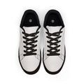 Men's White Leather Low-Top Sneakers — Classic Casual Everyday Shoes