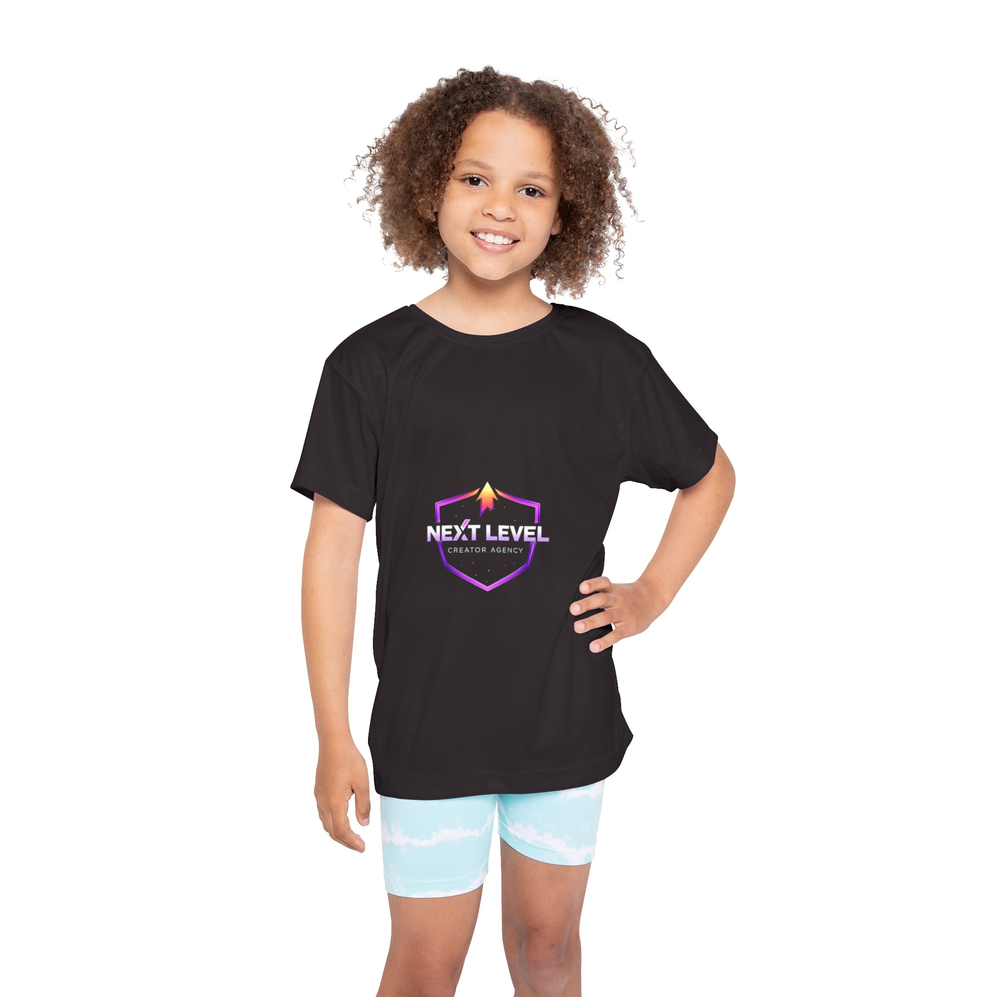 Kids Sports Jersey — "Next Level" Creator Agency Athletic Tee