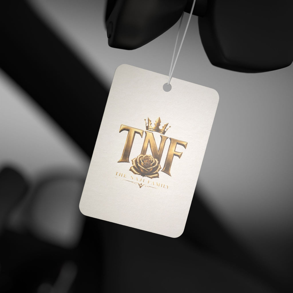 Gold TNF Emblem Car Air Freshener — Luxury Rose Scented Ornament