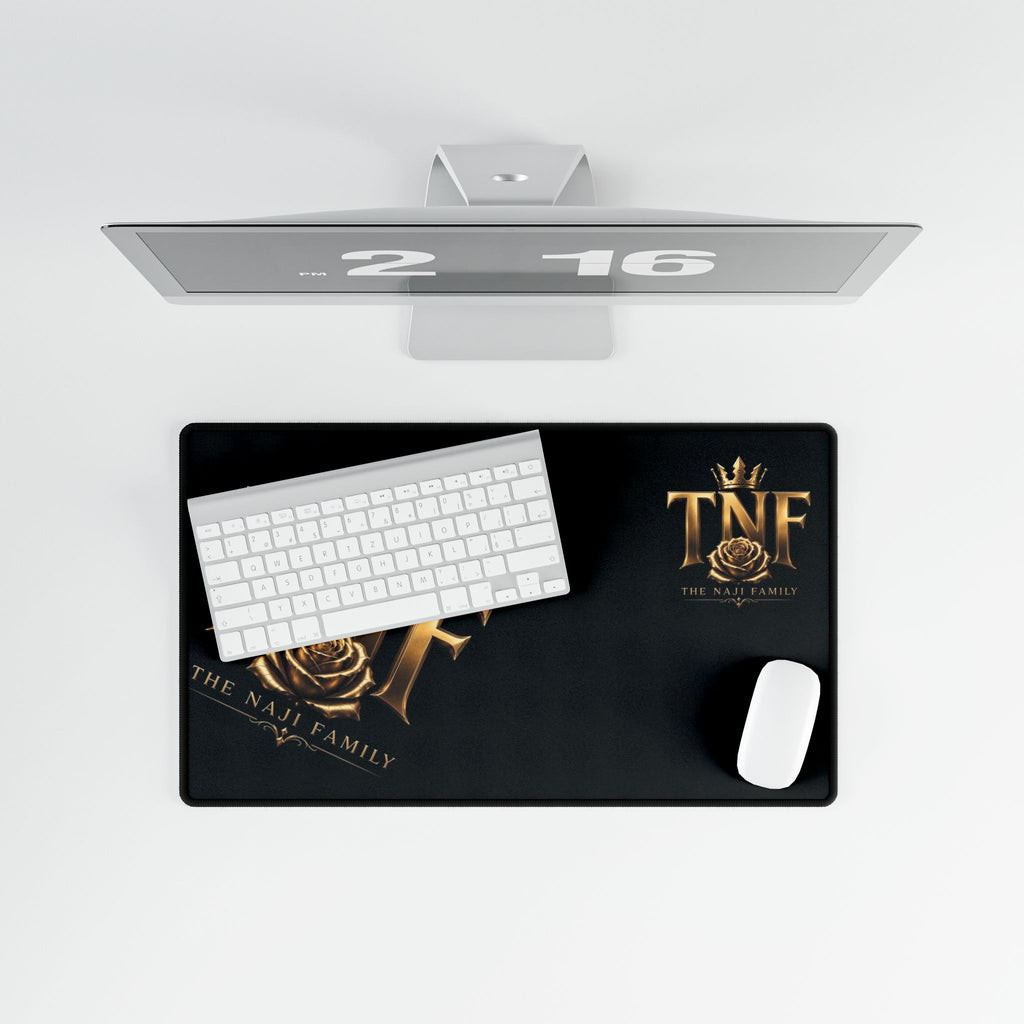 TNF Gold Crest Desk Mat — Large Gaming & Office Mousepad (The Naif Family)