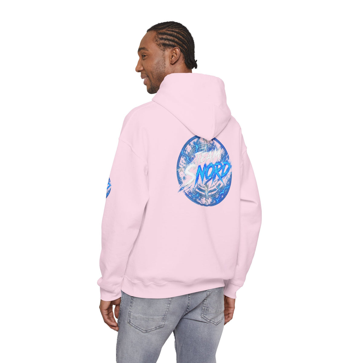 Nord Globe Hoodie — Blue Vintage Graphic Hooded Sweatshirt