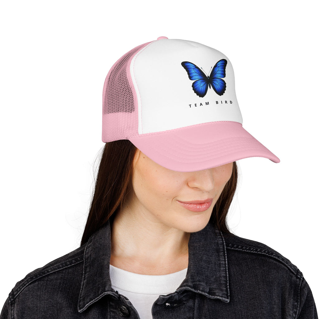 Blue Butterfly Trucker Hat — Vibrant Monarch-Inspired Foam Cap