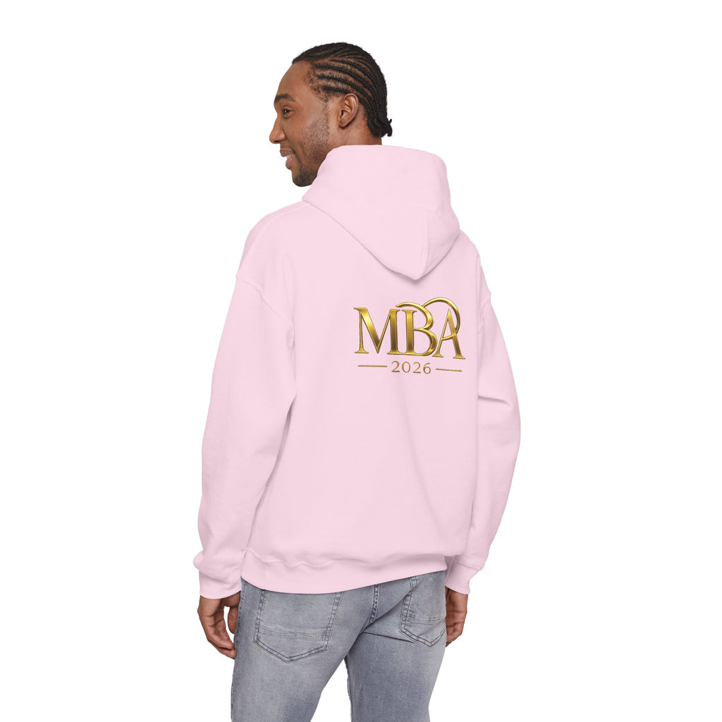 MBA 2026 Gold Logo Hoodie — Graduation/Alumni Commemorative Sweatshirt