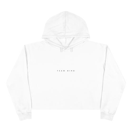 Butterfly Crop Hoodie — Minimal Blue Butterfly Graphic Crop Sweatshirt