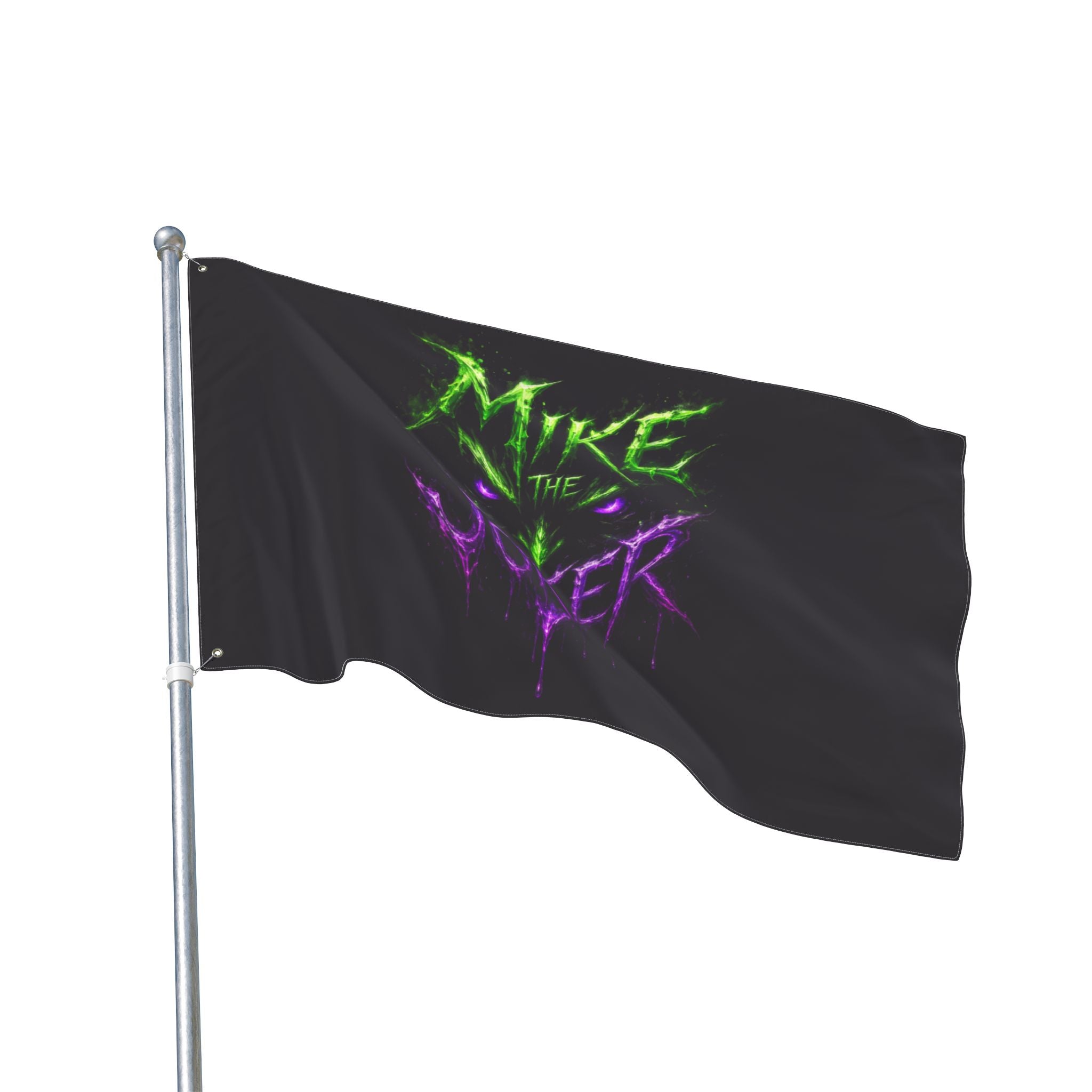 Double-Sided Flag – "Mike the Joker" Neon Horror Design