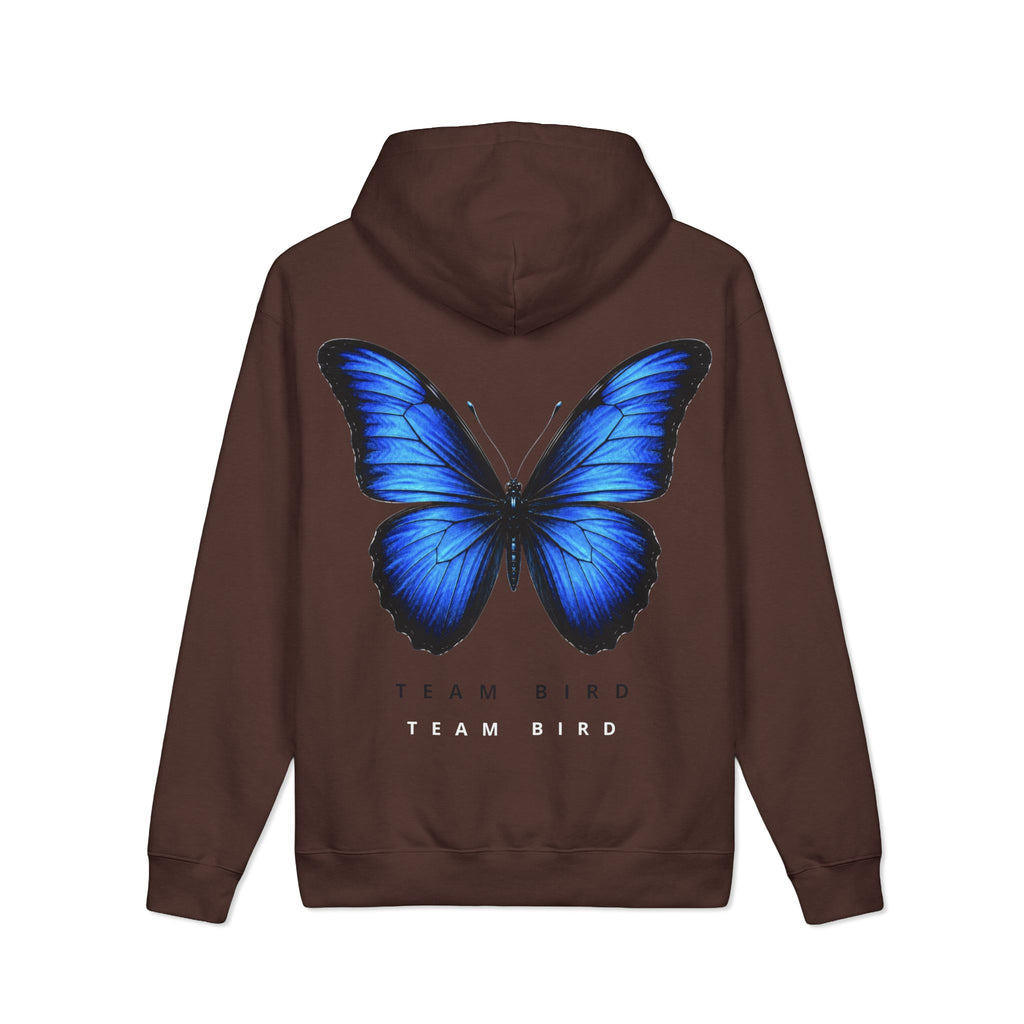 Blue Butterfly 'Team Bird' Hoodie — Graphic Butterfly Pullover