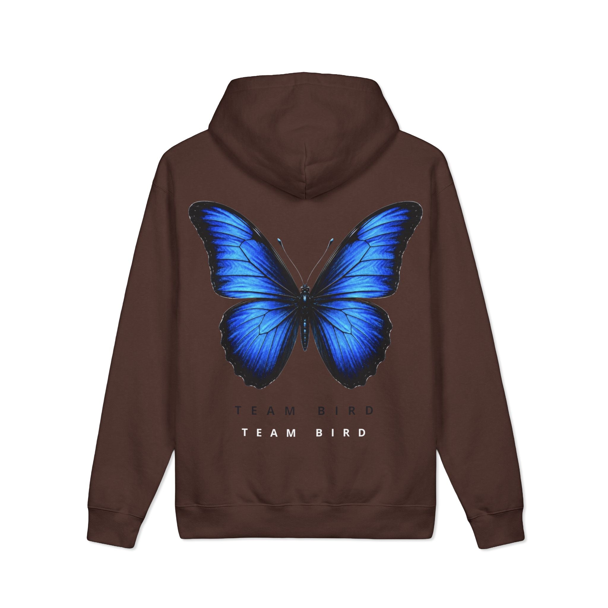 Blue Butterfly 'Team Bird' Hoodie — Graphic Butterfly Pullover