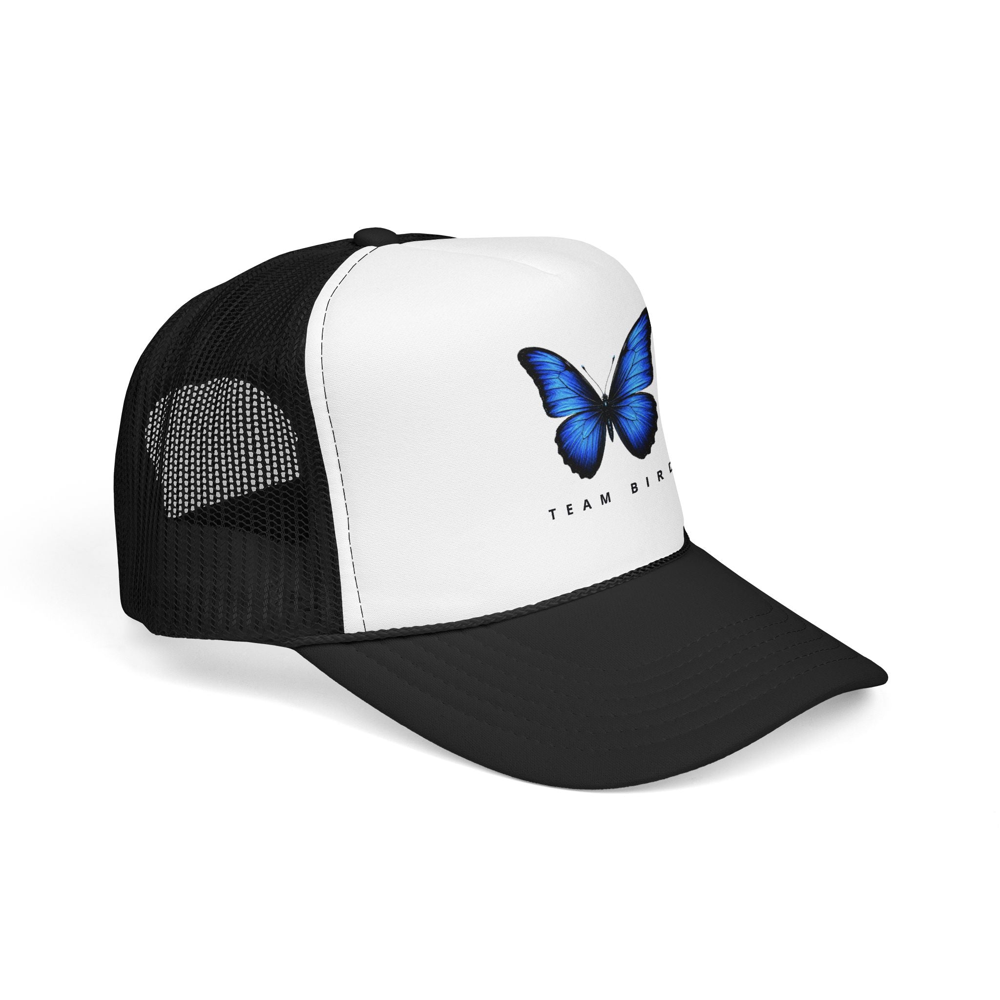Blue Butterfly Trucker Hat — Vibrant Monarch-Inspired Foam Cap