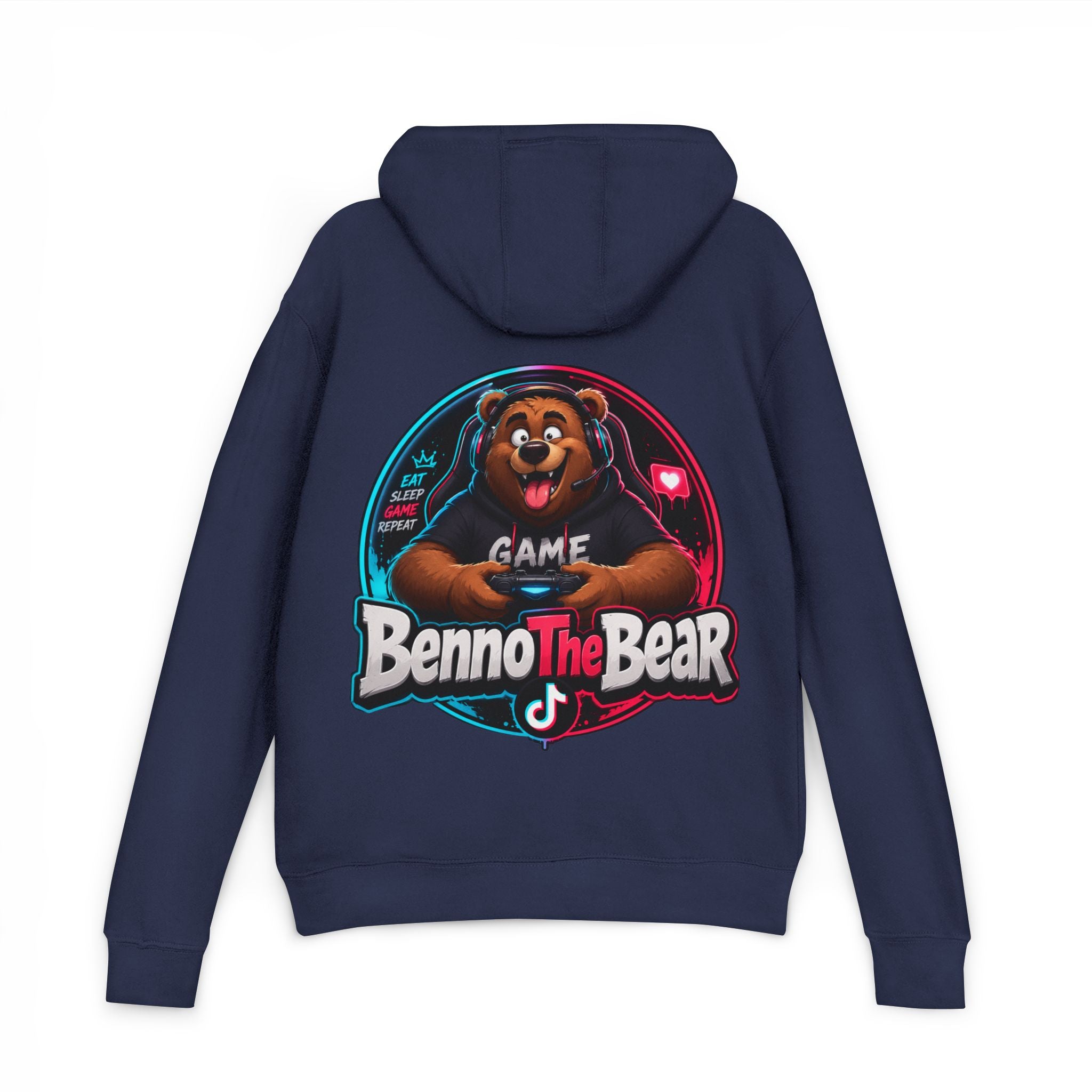 Benno The Bear Gaming Hoodie — Gamer Logo Pullover