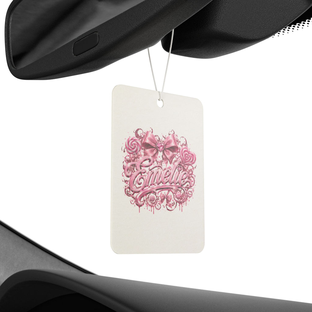 Pink Floral 'Sweets' Car Air Freshener — Sweet Candy Scented Ornament