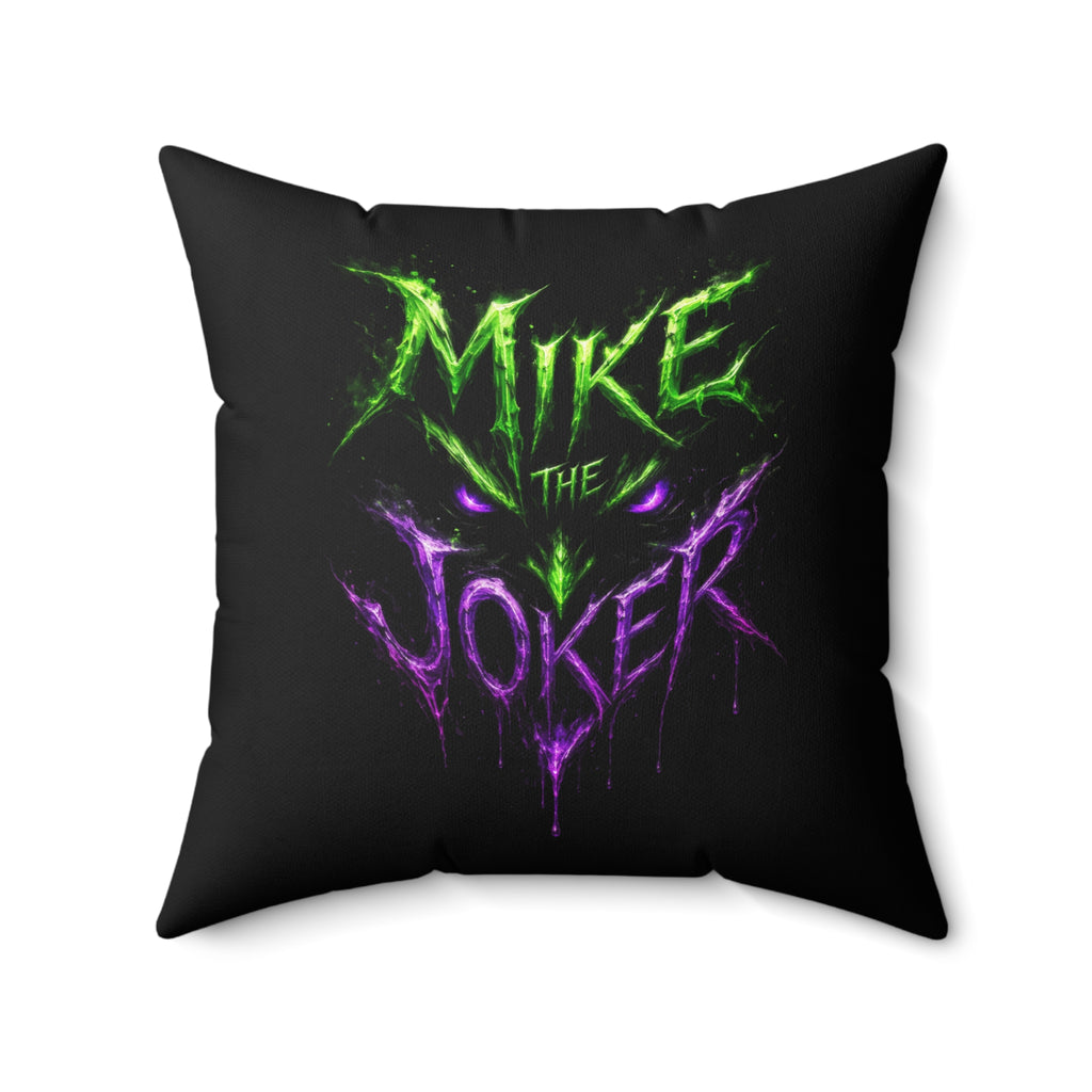 Mike the Joker Neon Graphic Pillow - Spun Polyester Decorative Cushion