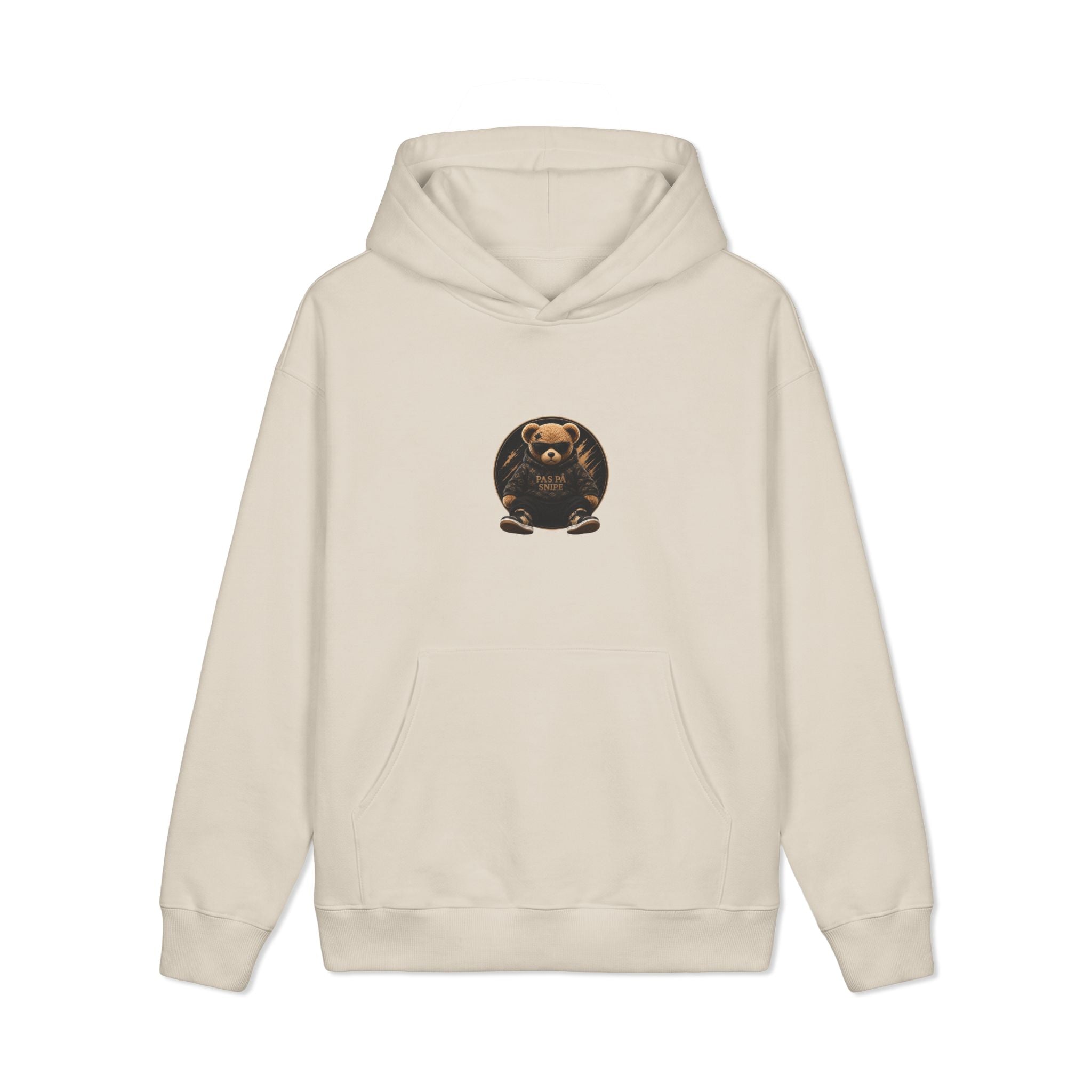 Bear Graphic Hoodie — 'Pas På Snipe' Cozy Streetwear Pullover