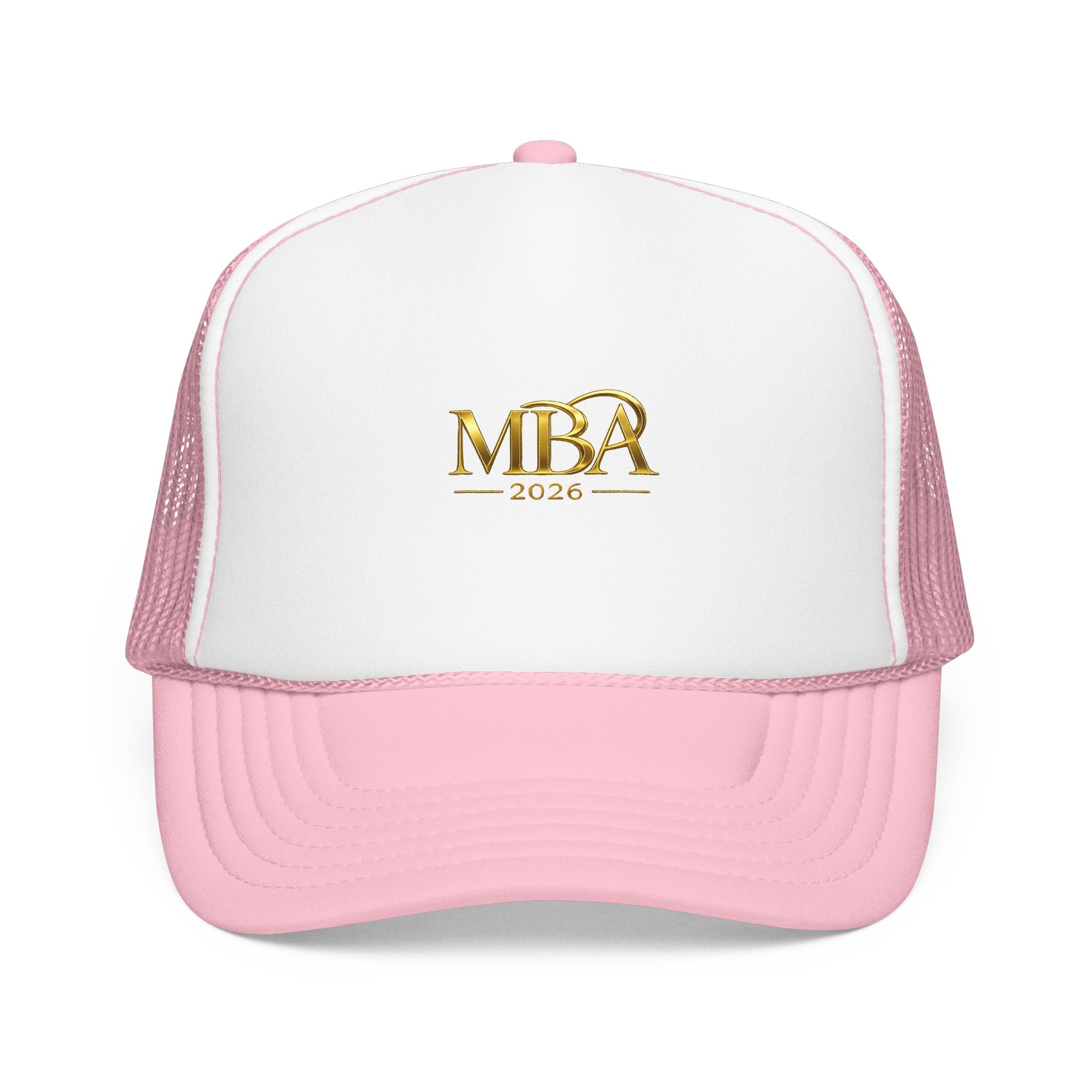 MBA 2026 Trucker Hat - Gold Embroidered Foam Mesh Cap