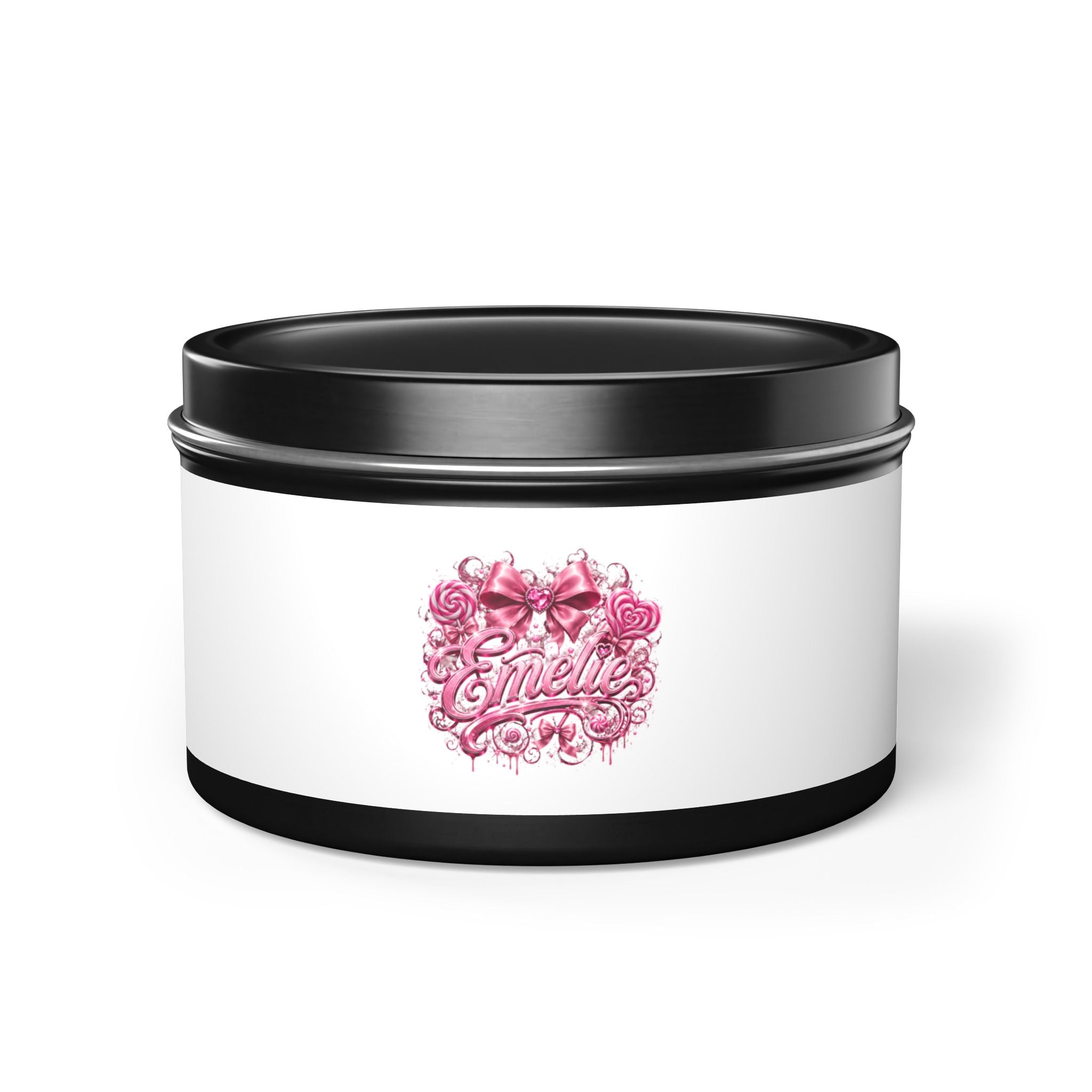 Floral Pink 'Hello' Tin Candle – Scented Decorative Travel Candle