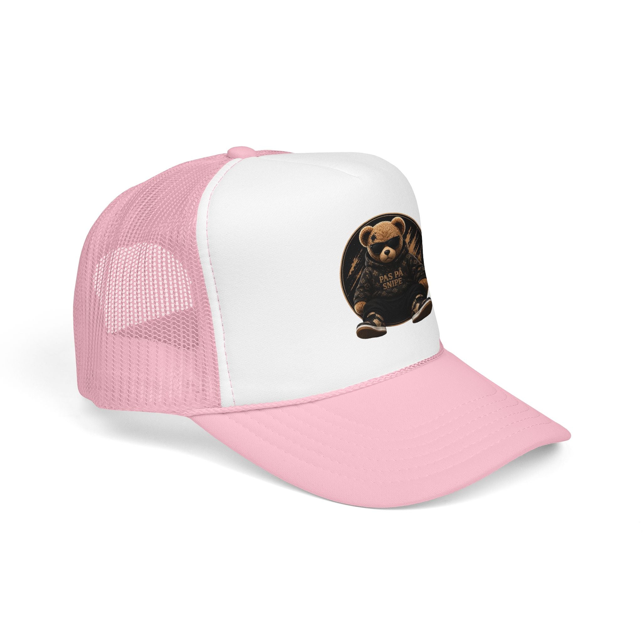 Teddy Bear Trucker Hat — Vintage "Pas de Panier" Patch Cap