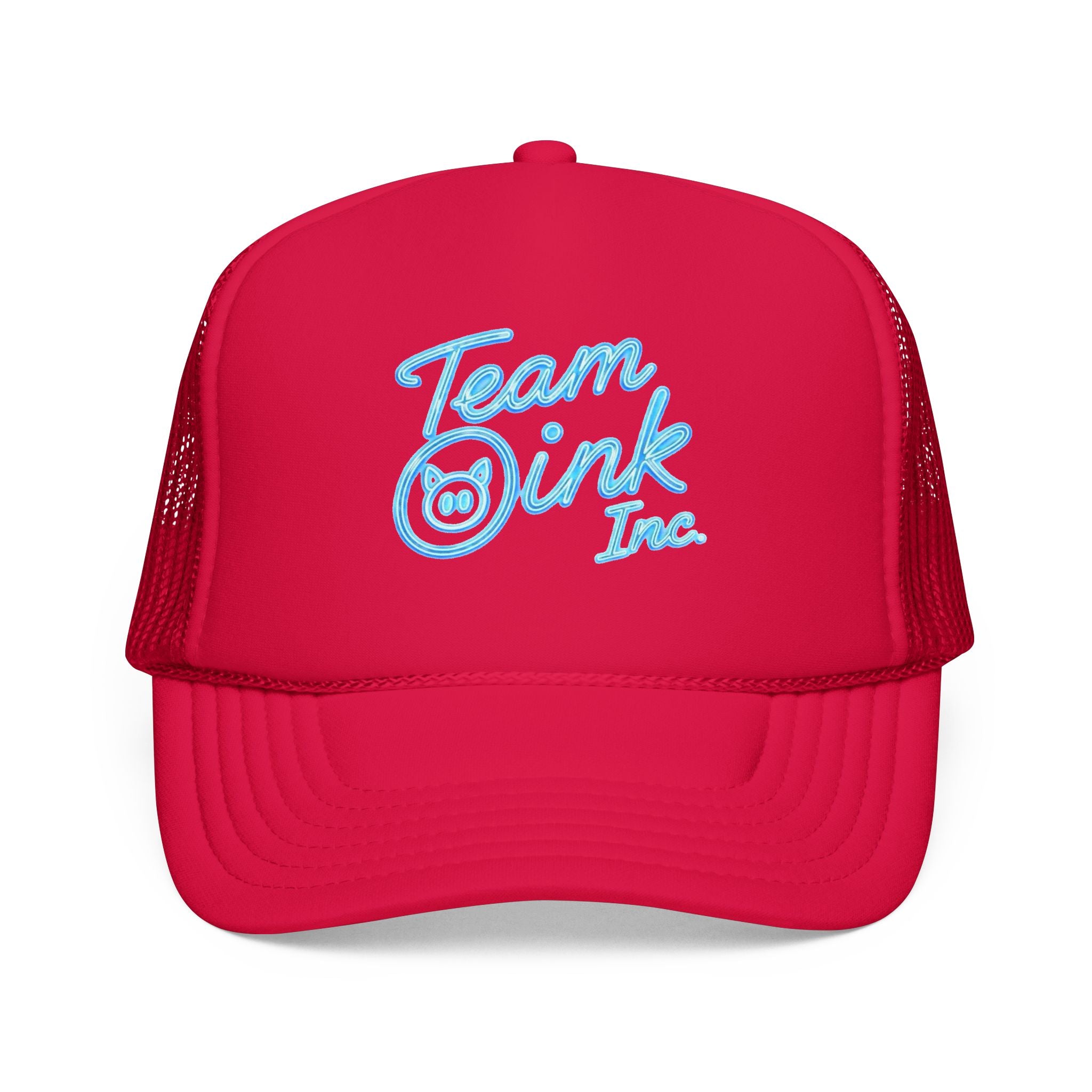 Team Oink Inc. Trucker Hat — Retro Embroidered Foam Cap