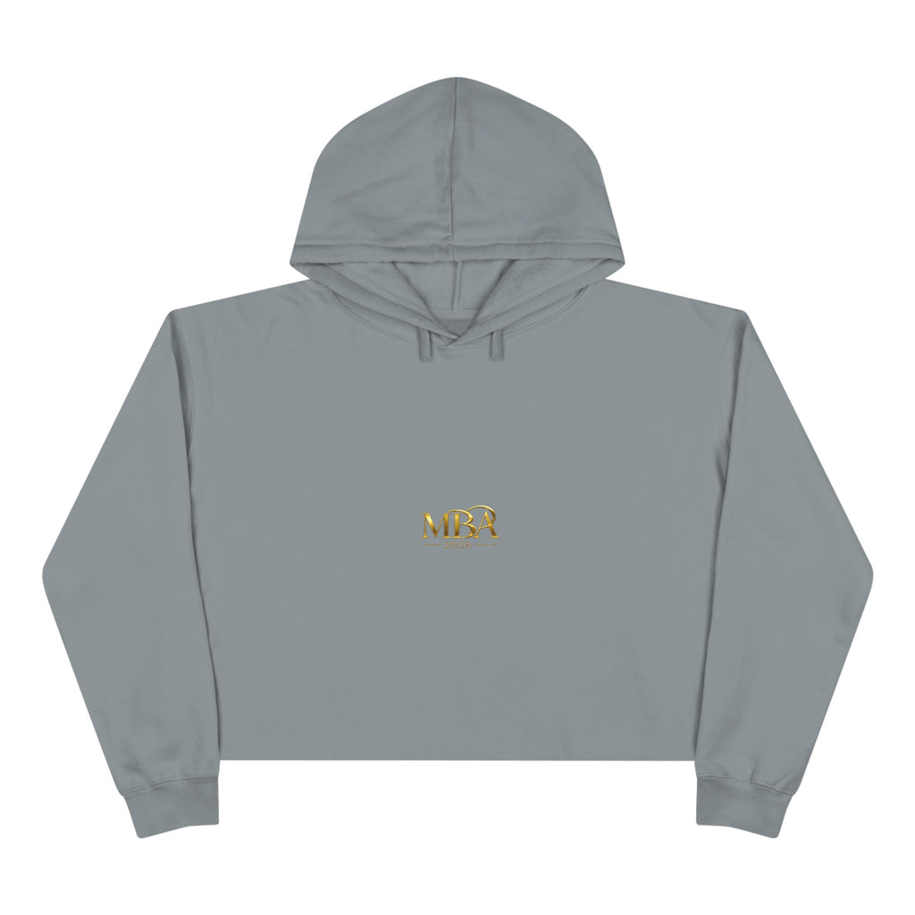 Cropped Hoodie — Gold 'MBA 2026' Minimal Logo