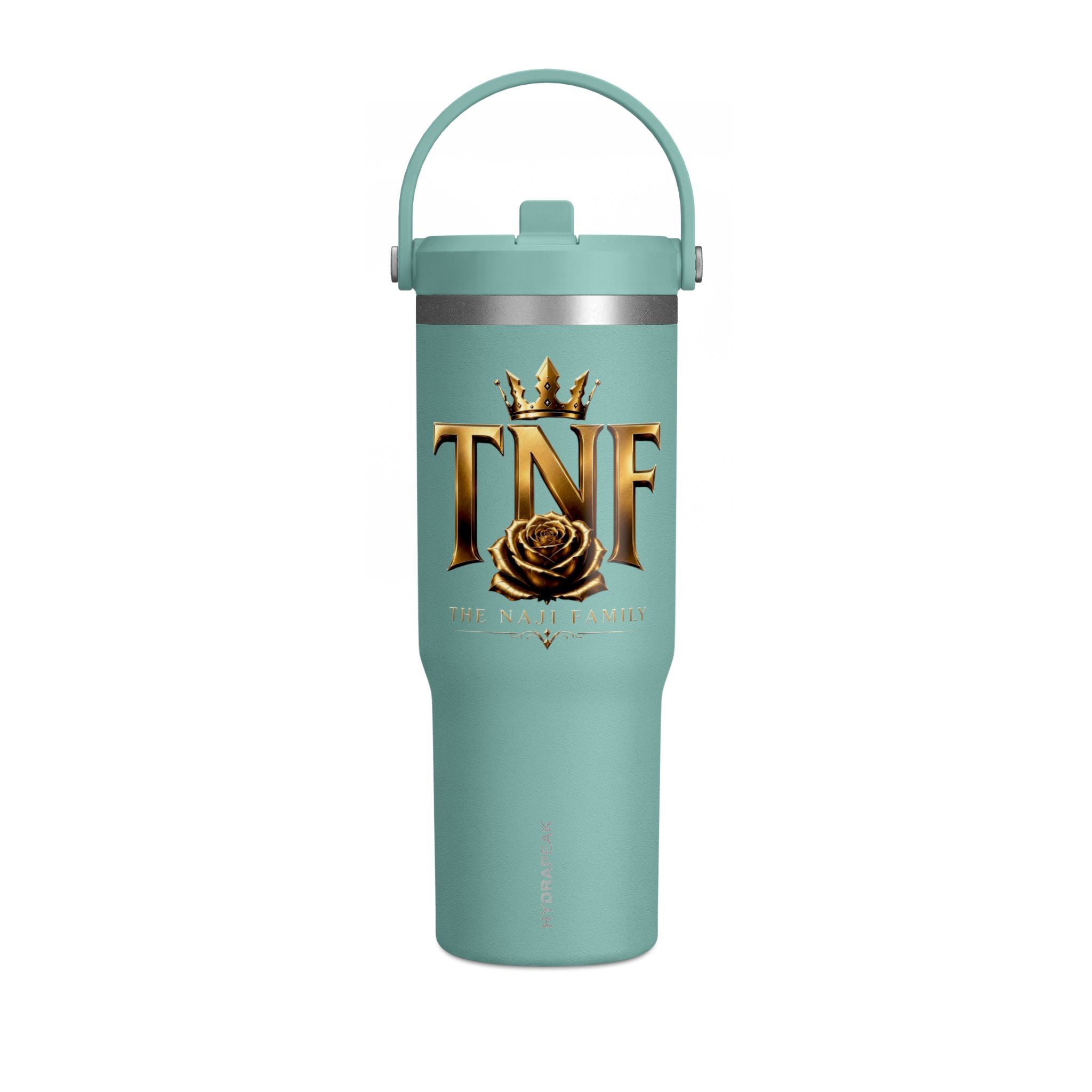 TNF 'The Naji Family' 32oz Nomad Tumbler – Insulated Travel Cup with Gold Crest Design