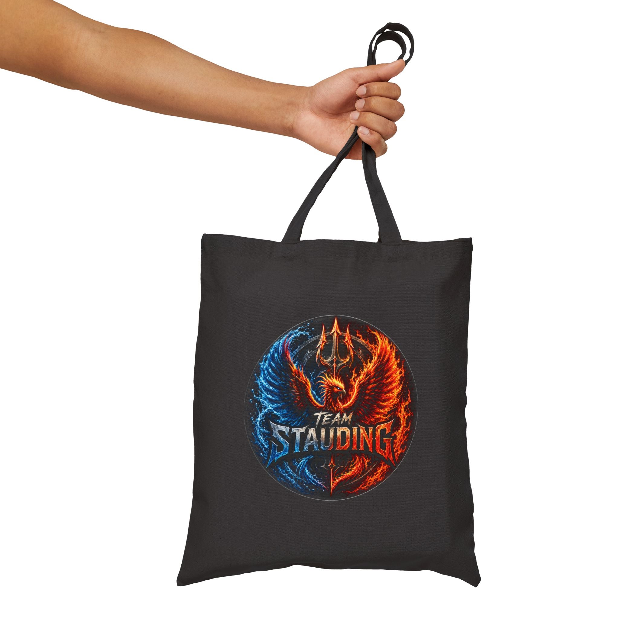 Tote Bag Team Stauding Phoenix & Trident Circle Design