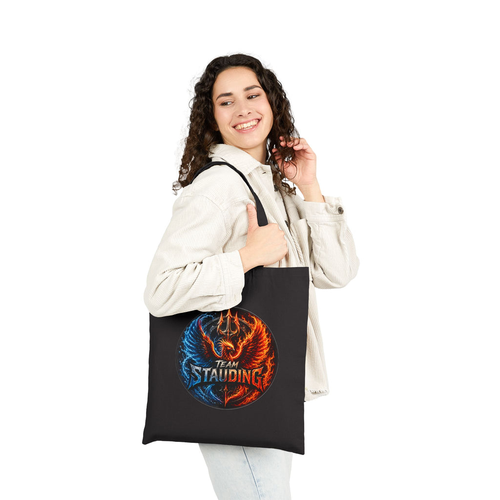 Tote Bag Team Stauding Phoenix & Trident Circle Design
