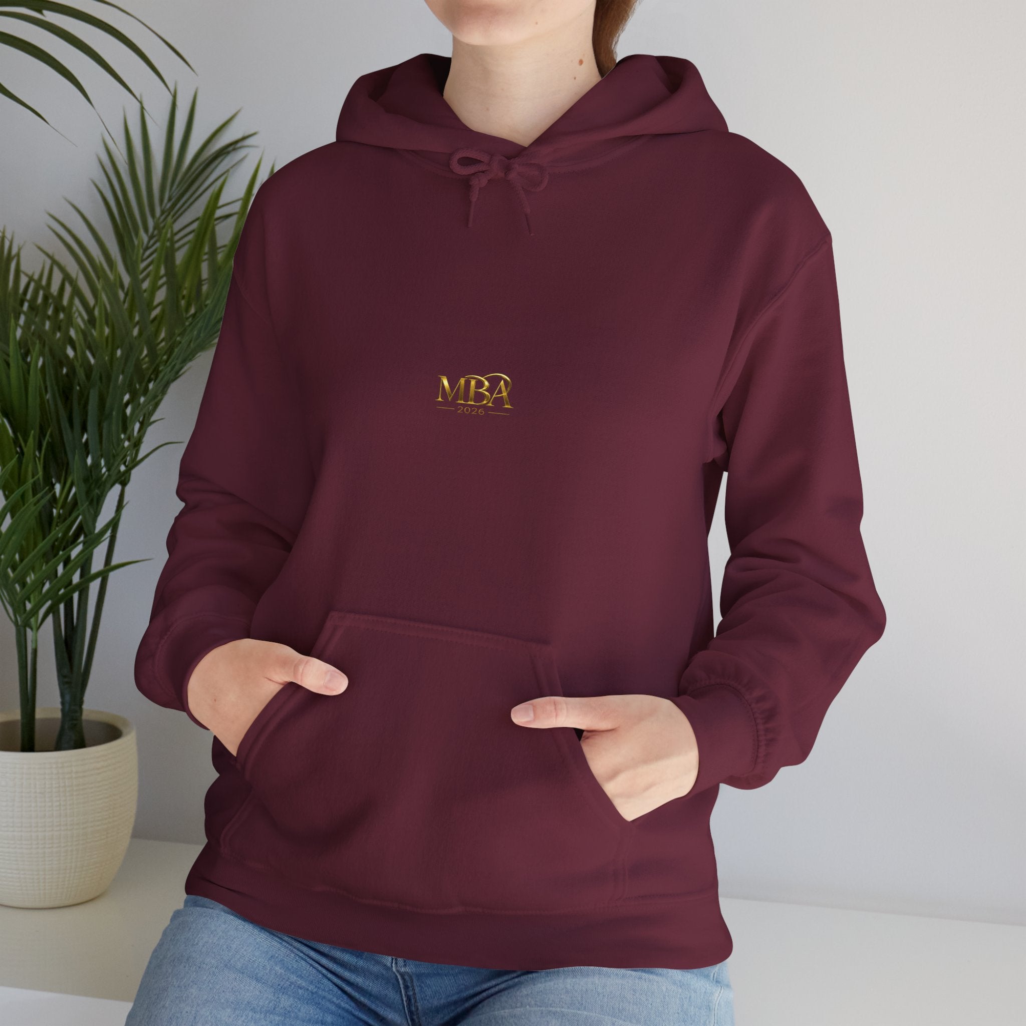 MBA 2026 Gold Logo Hoodie — Graduation/Alumni Commemorative Sweatshirt