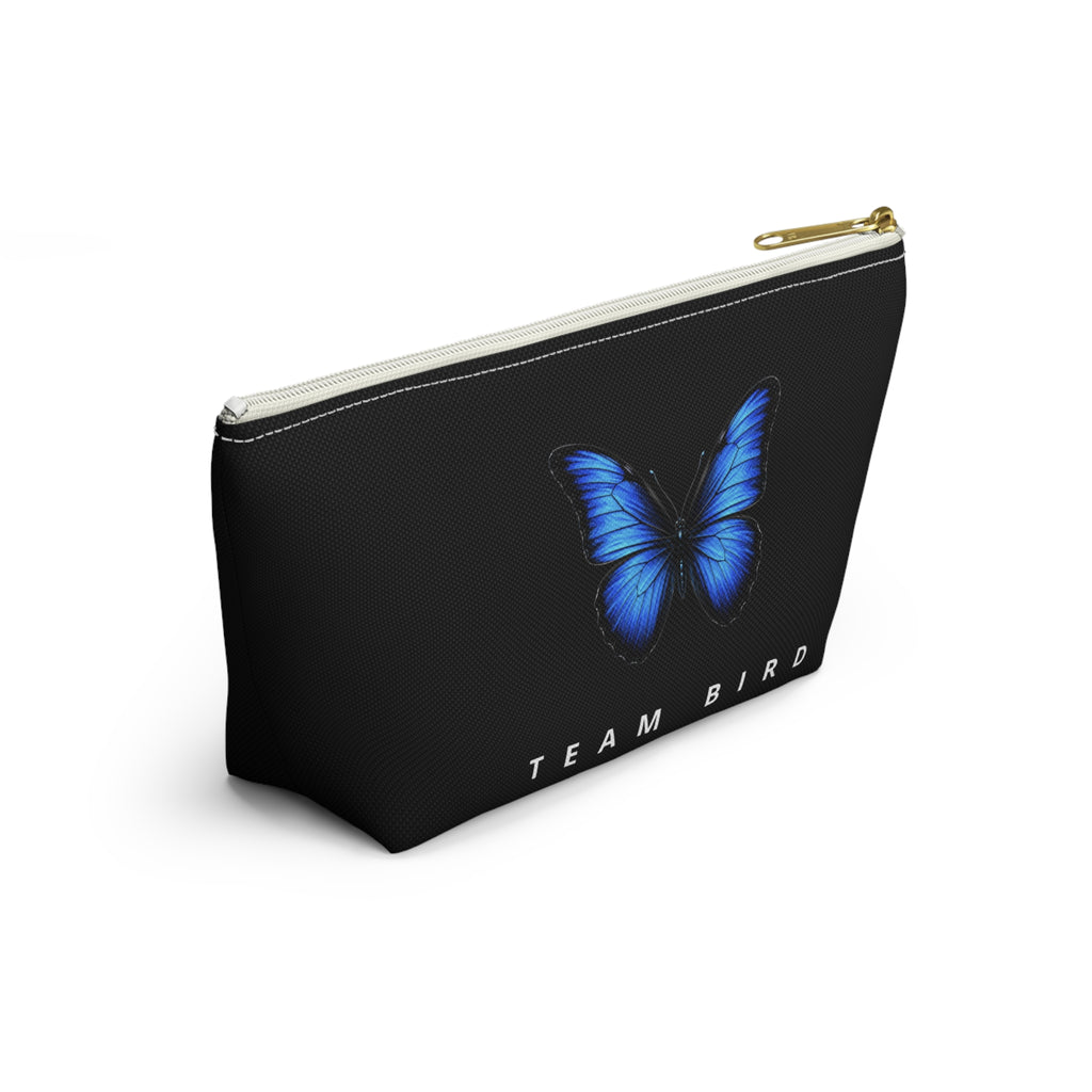 Butterfly Cosmetic Pouch — 'TEAM BIRD' Travel Makeup Bag