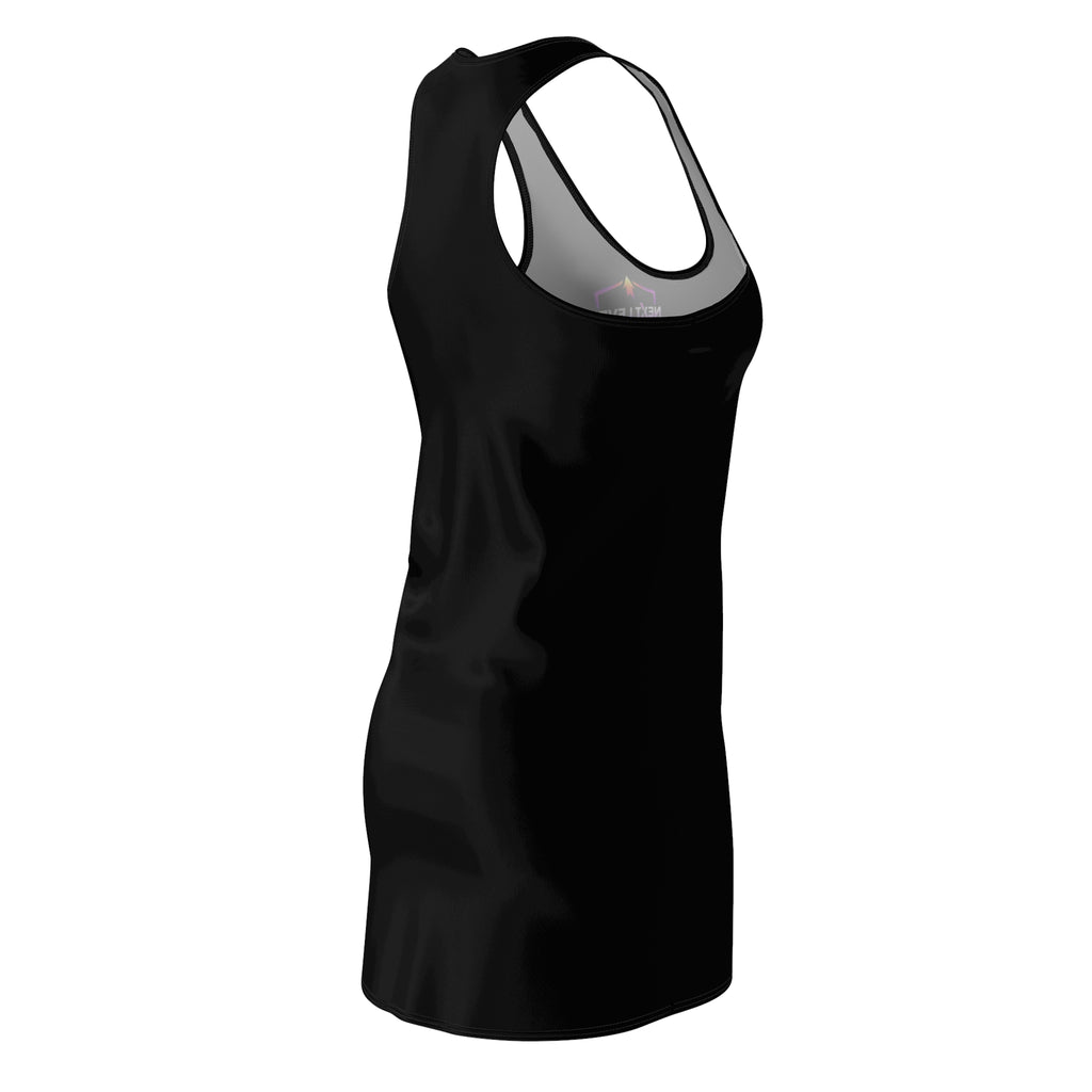 Next Level Racerback Dress — Women's Black Athletic Cut & Sew