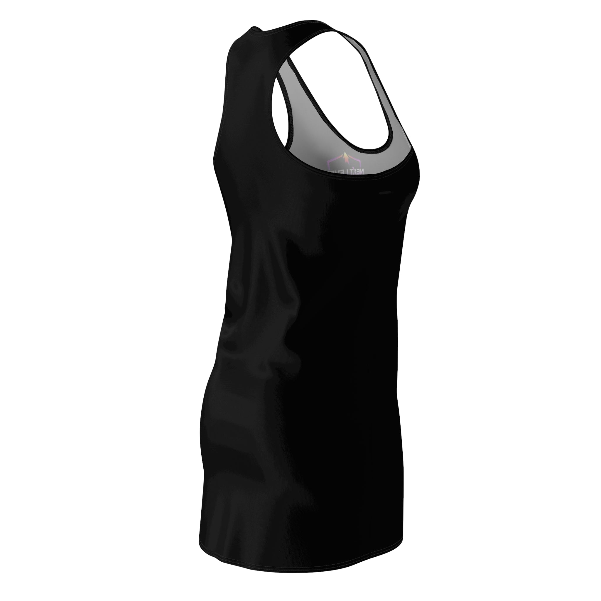 Next Level Racerback Dress — Women's Black Athletic Cut & Sew