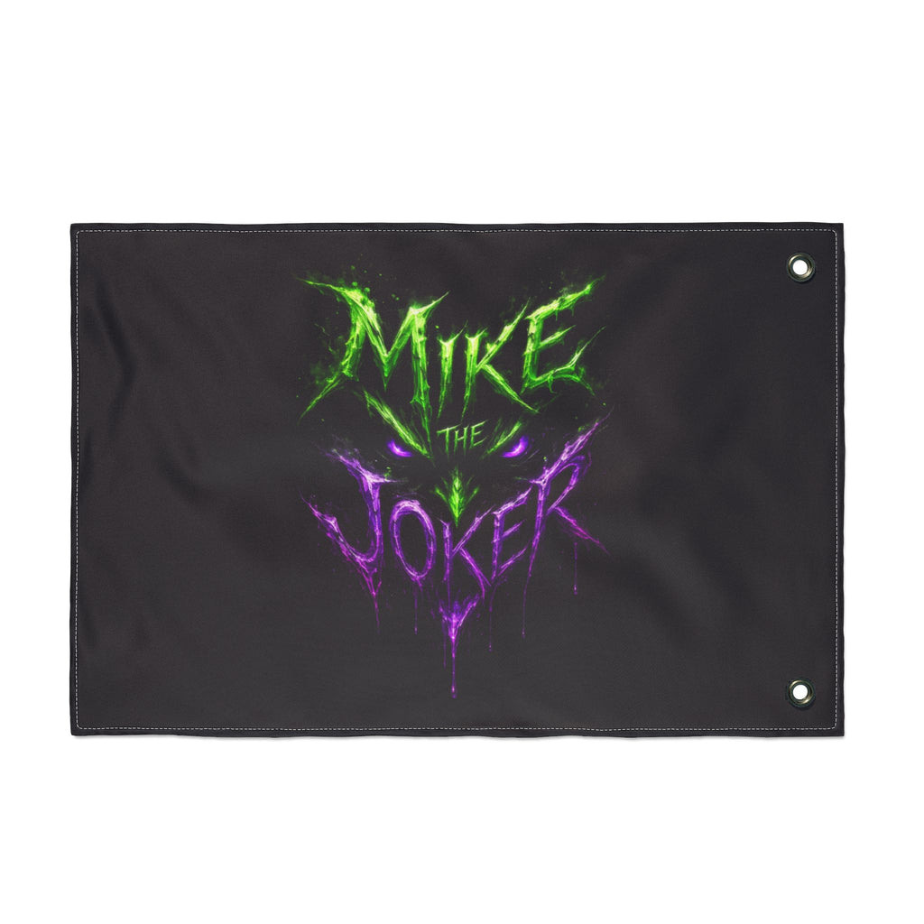 Double-Sided Flag – "Mike the Joker" Neon Horror Design