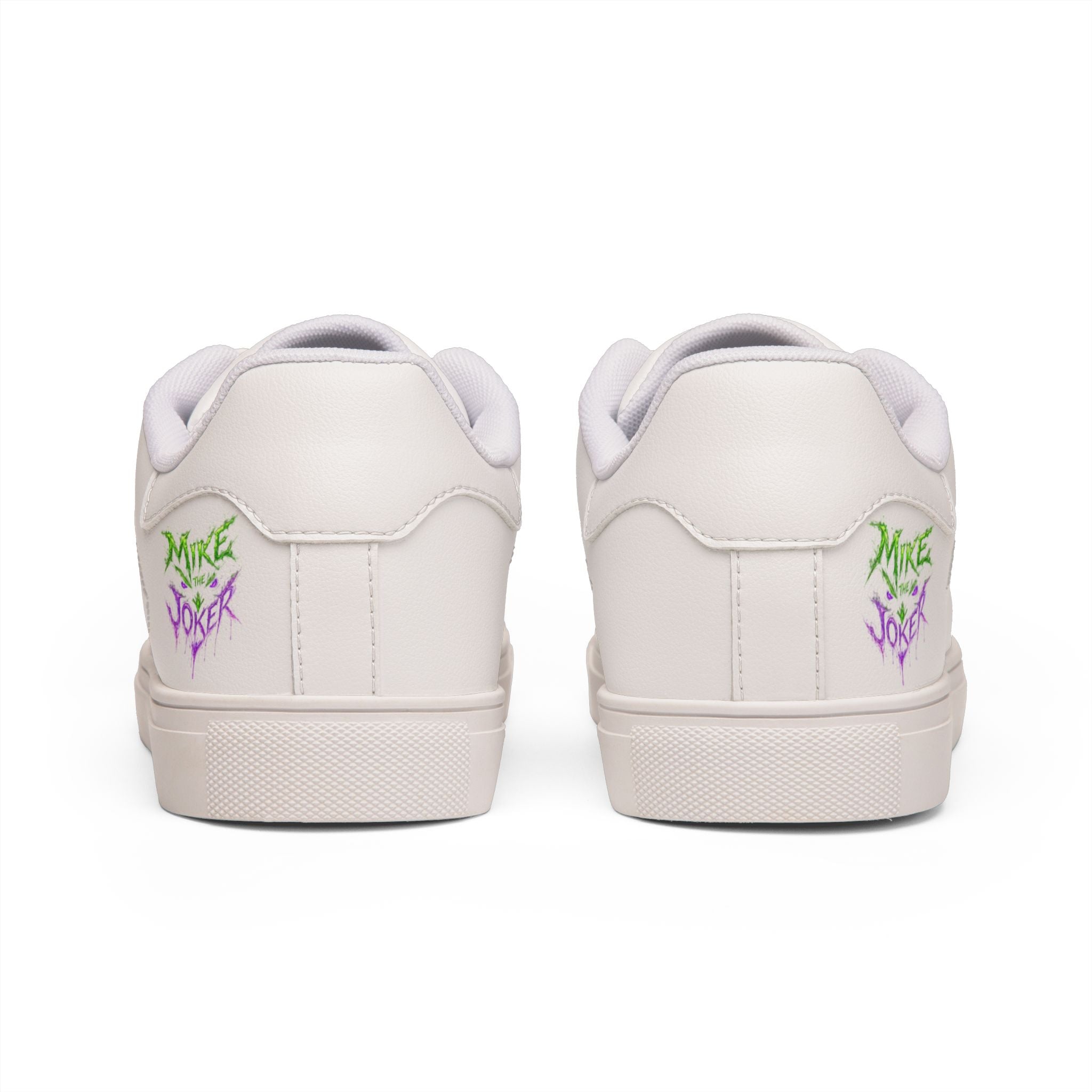 White Leather Low-Top Sneakers — Minimal Casual Men's Shoes