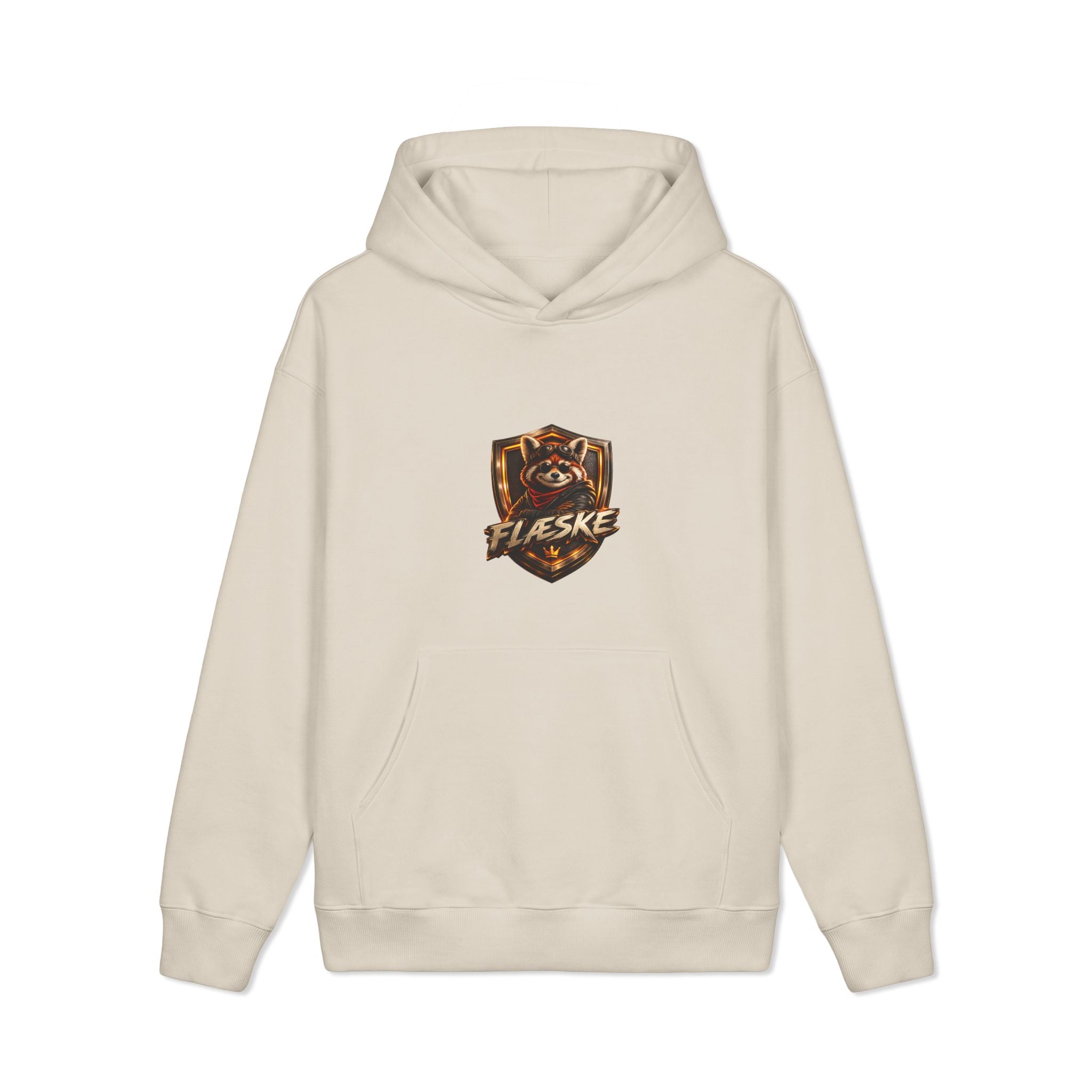 Hoodie — 'Flæske' Red Panda Crest Graphic Hoodie