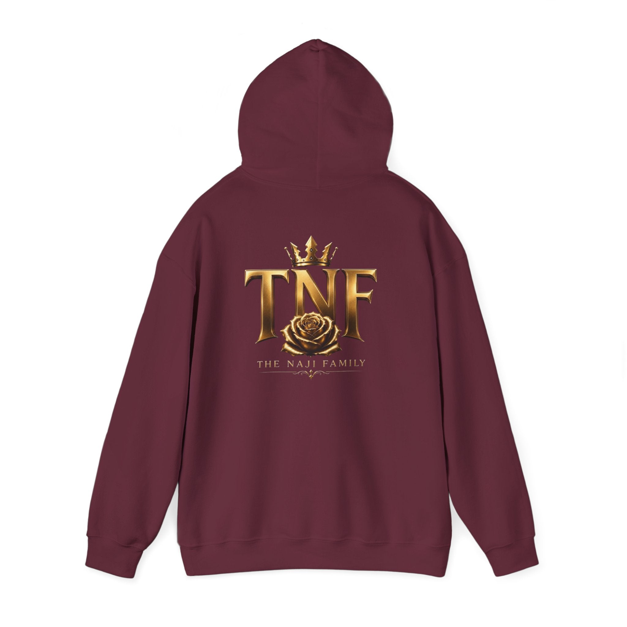TNF Gold Rose Hoodie — Elegant Crown Logo Pullover