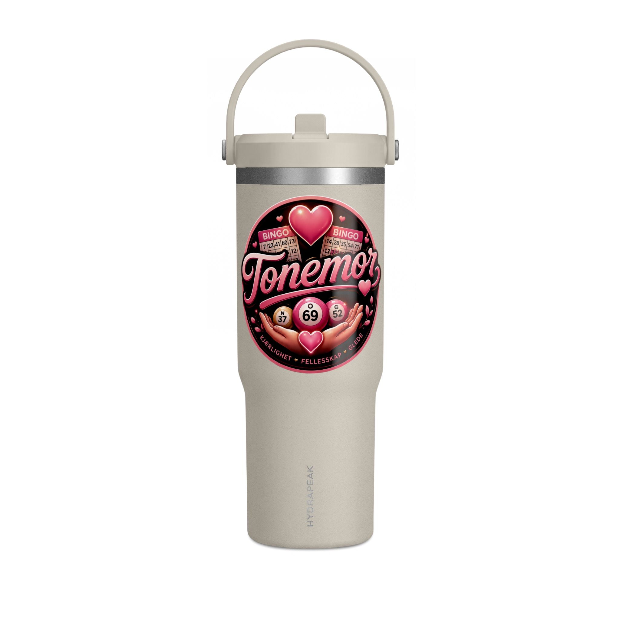 Nomad 32oz Tumbler — Pink Retro Tonemor Heart Logo Travel Mug
