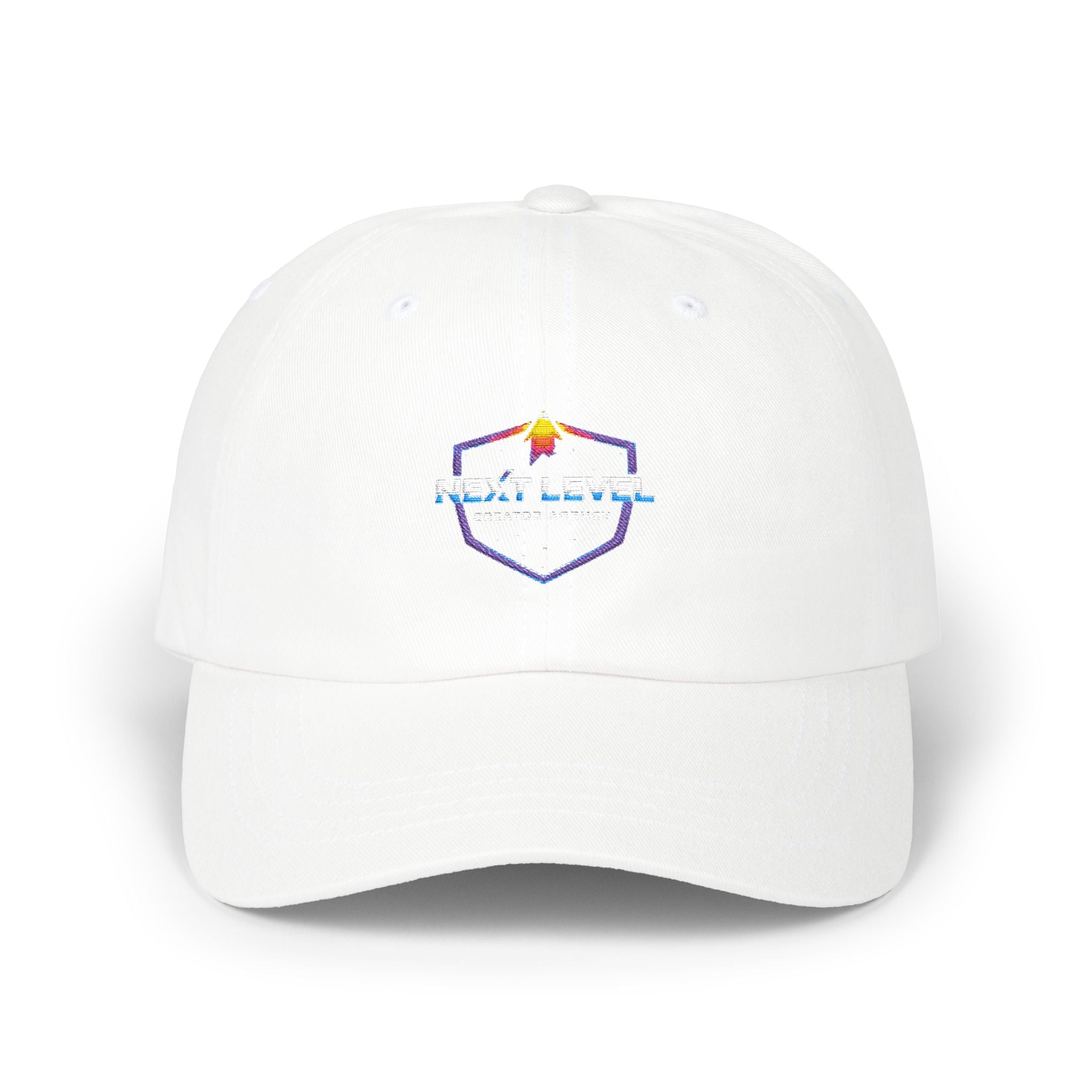 Next Level Gamer Shield Cap | Retro Pixel Gaming Logo