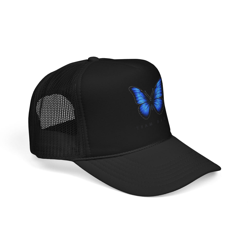 Blue Butterfly Trucker Hat — Vibrant Monarch-Inspired Foam Cap
