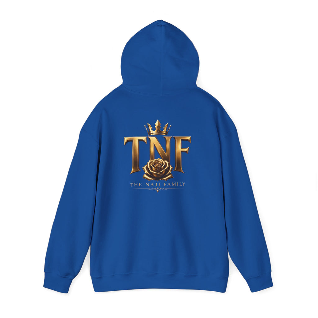 TNF Gold Rose Hoodie — Elegant Crown Logo Pullover