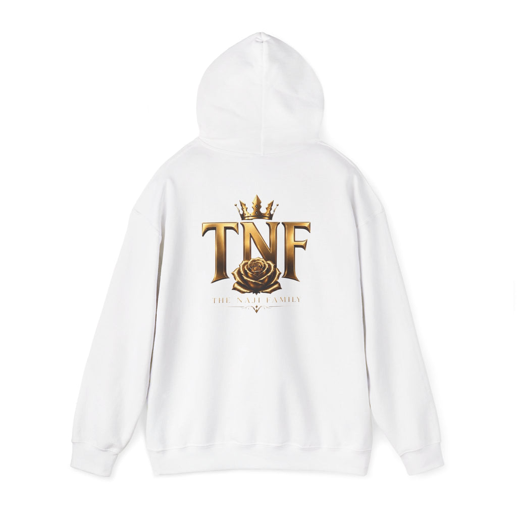 TNF Gold Rose Hoodie — Elegant Crown Logo Pullover